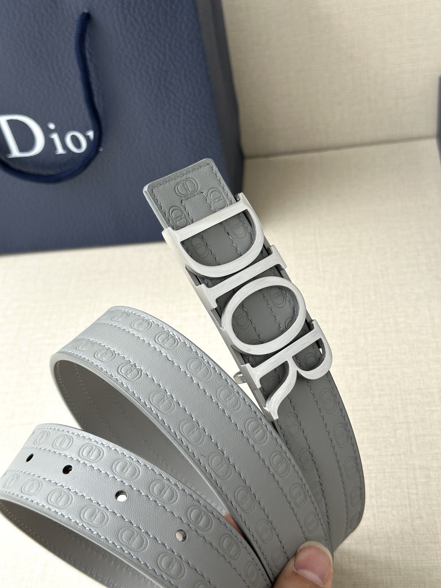 Dior Leather Belt Top Grain Leather M