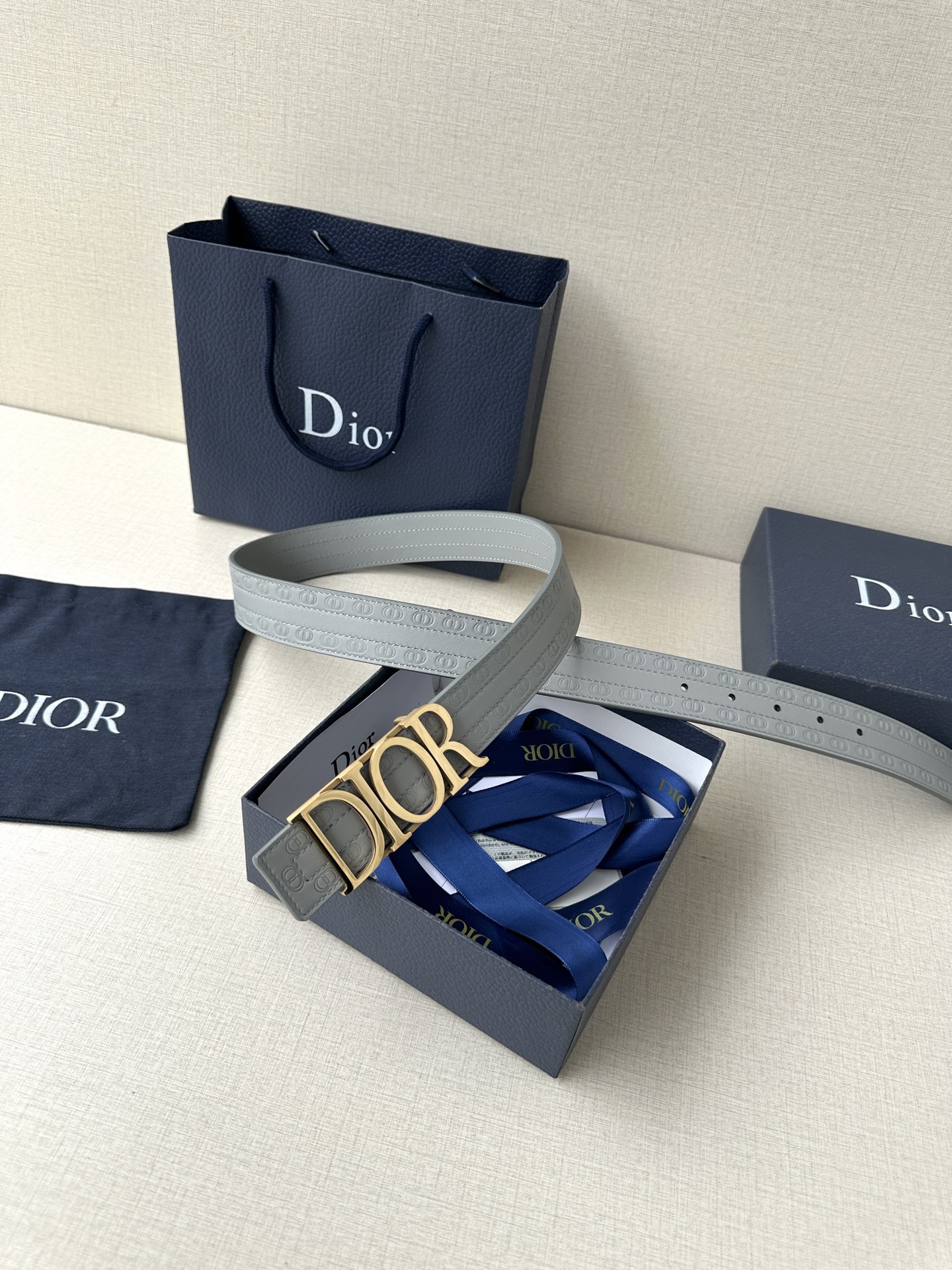 Dior Leather Belt Top Grain Leather M