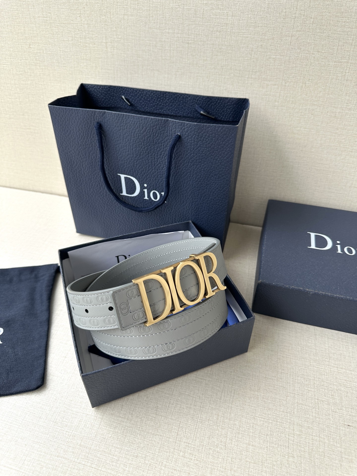 Dior Leather Belt Top Grain Leather M