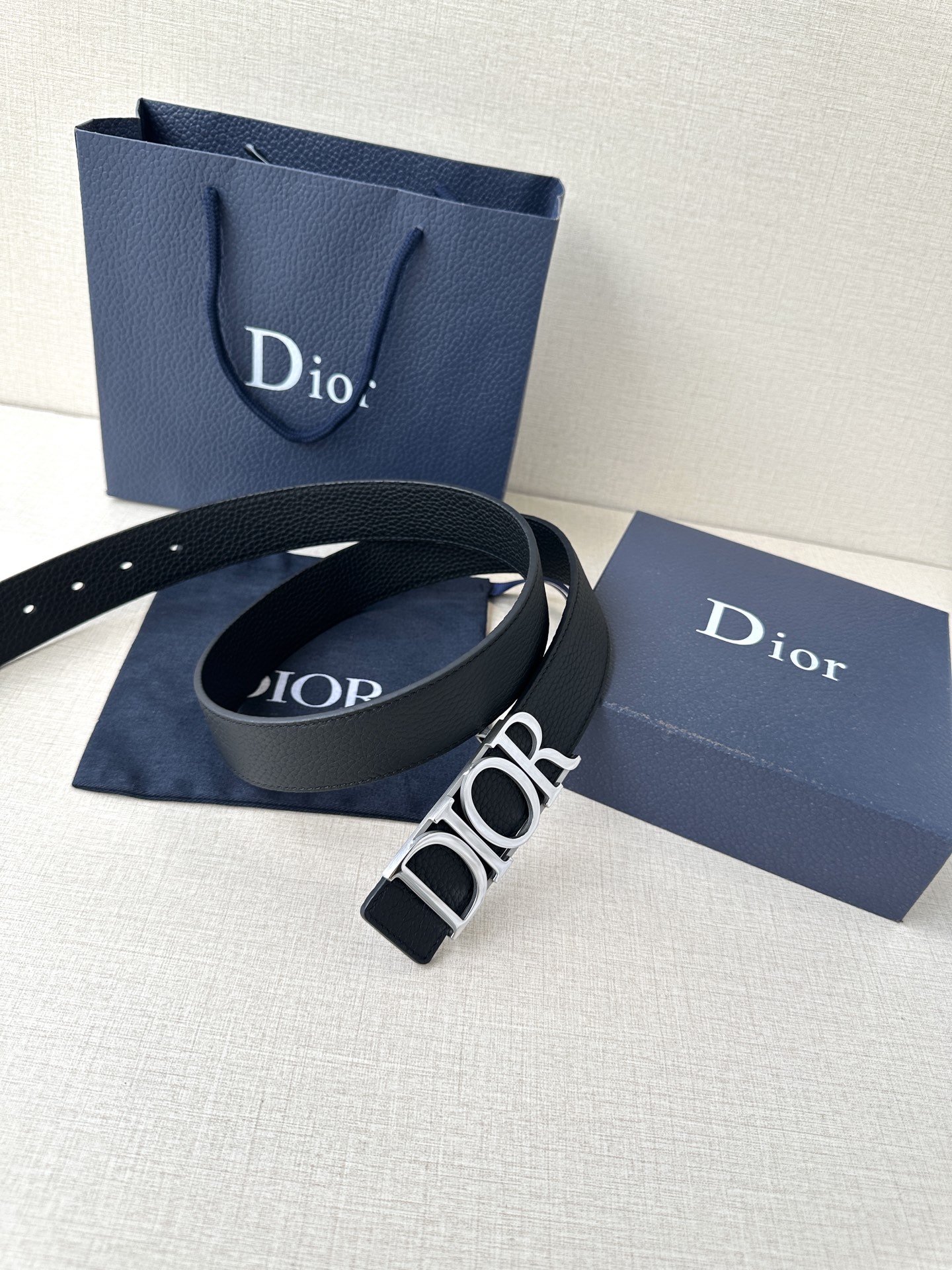 Dior Leather Belt Top Grain Leather M