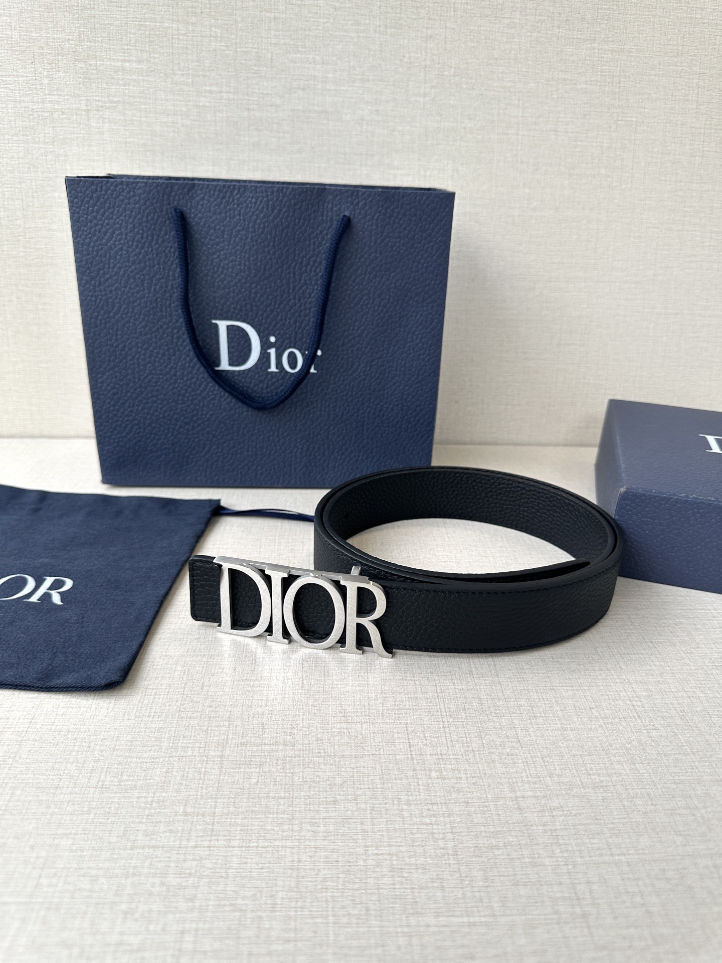 Dior Leather Belt Top Grain Leather M