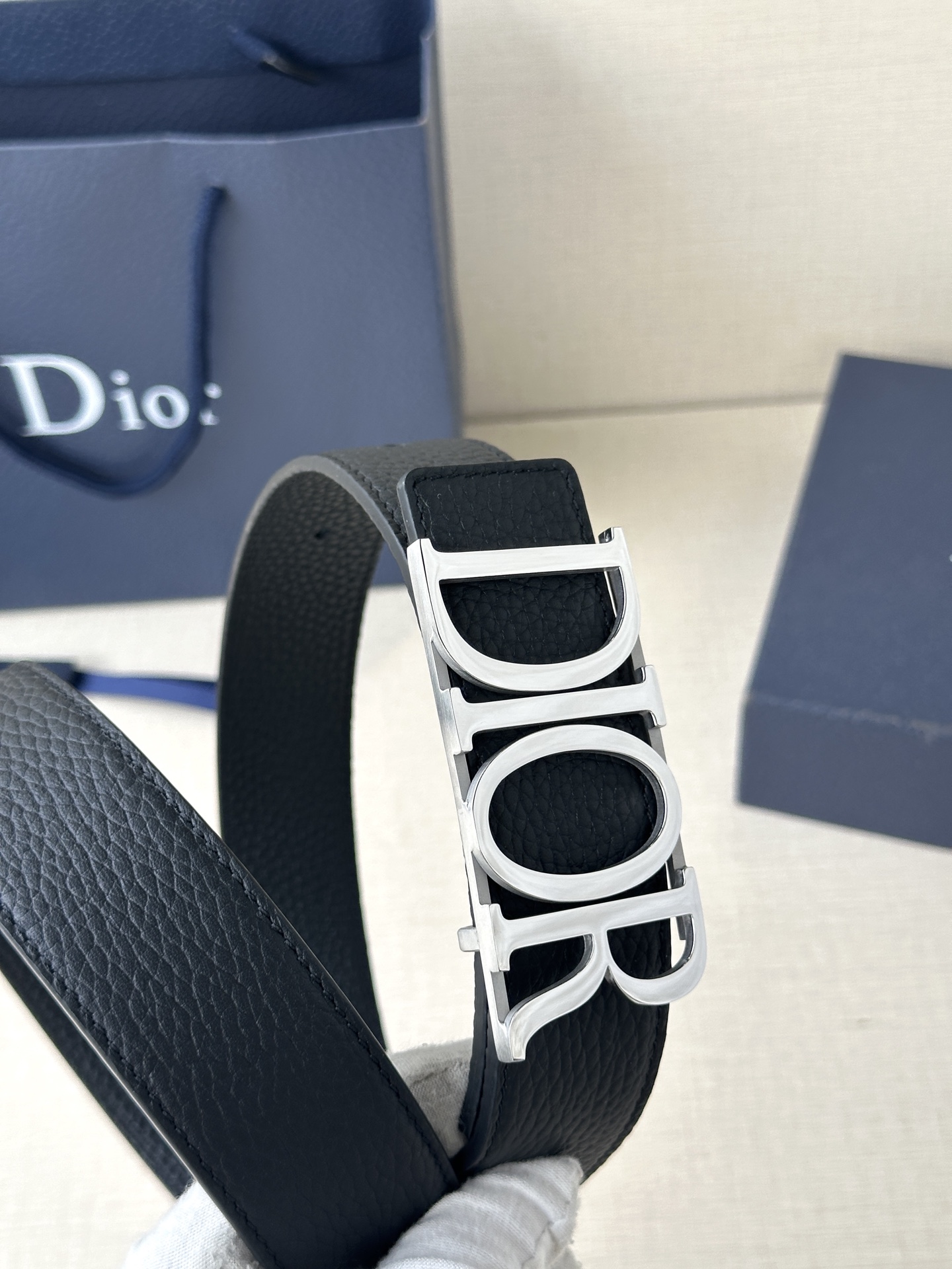 Dior Leather Belt Top Grain Leather M