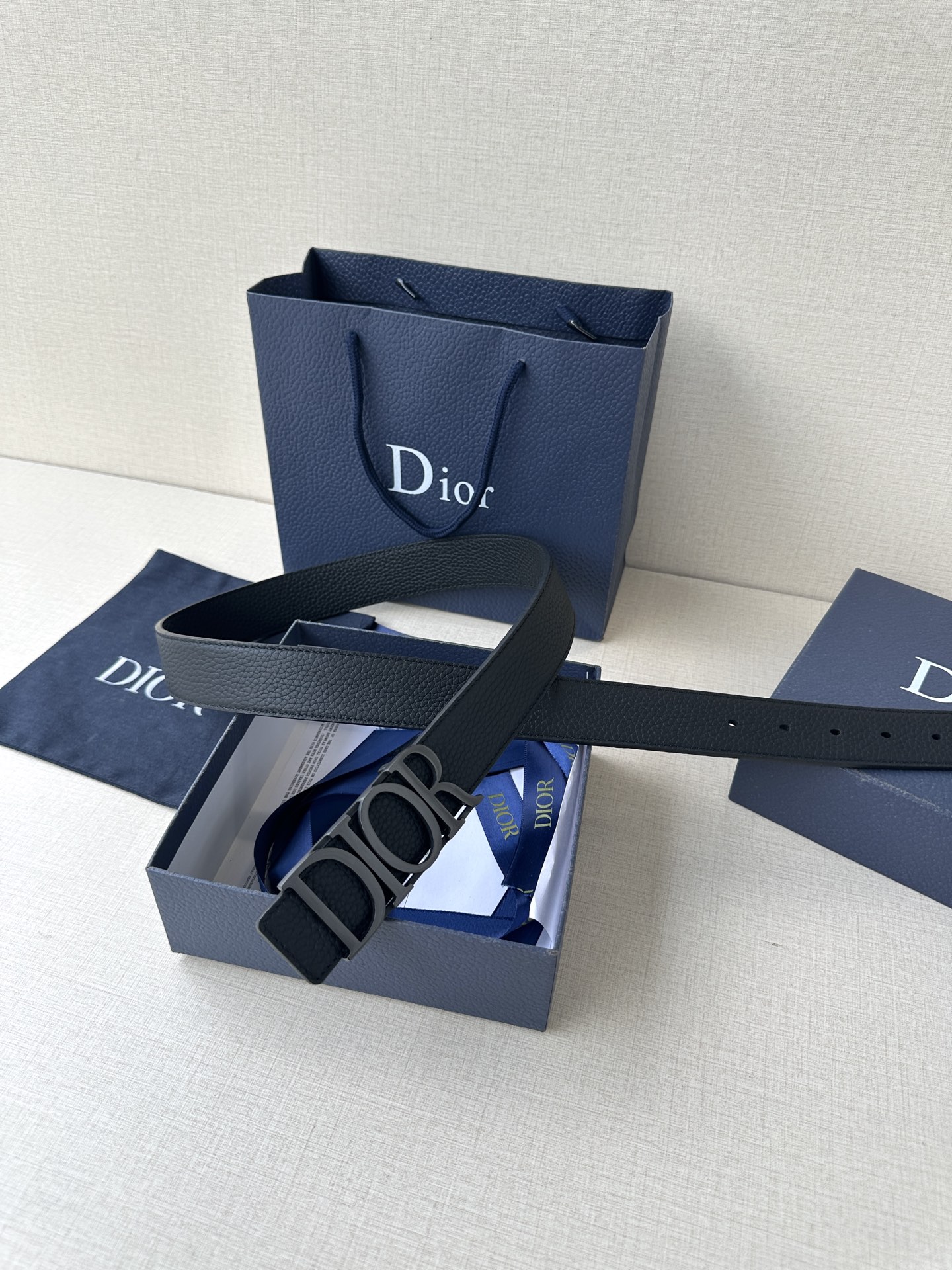 Dior Leather Belt Top Grain Leather M
