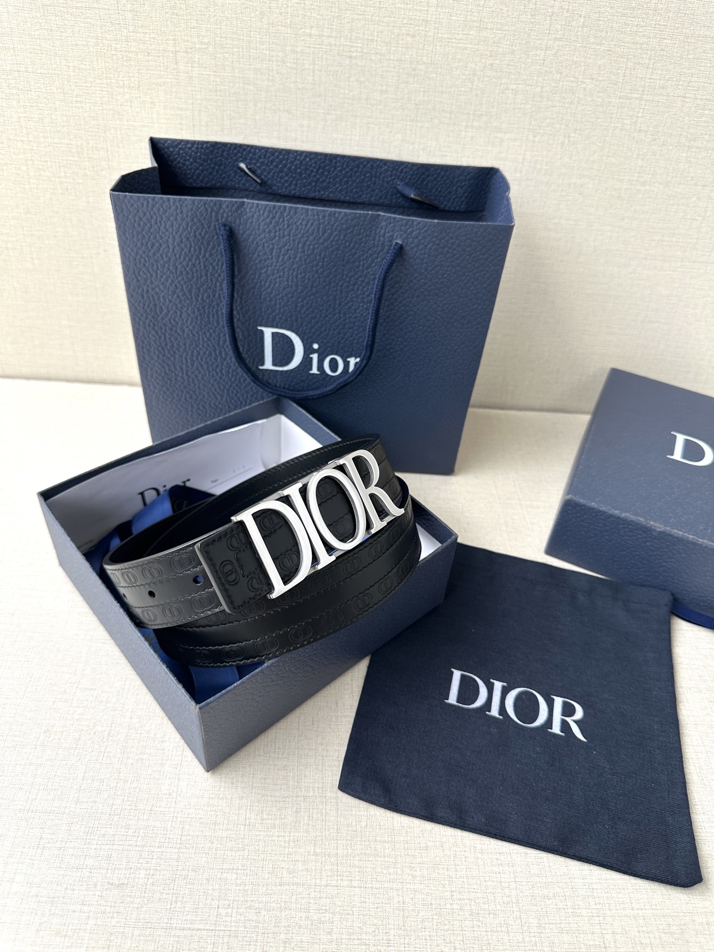 Dior Leather Belt Top Grain Leather M
