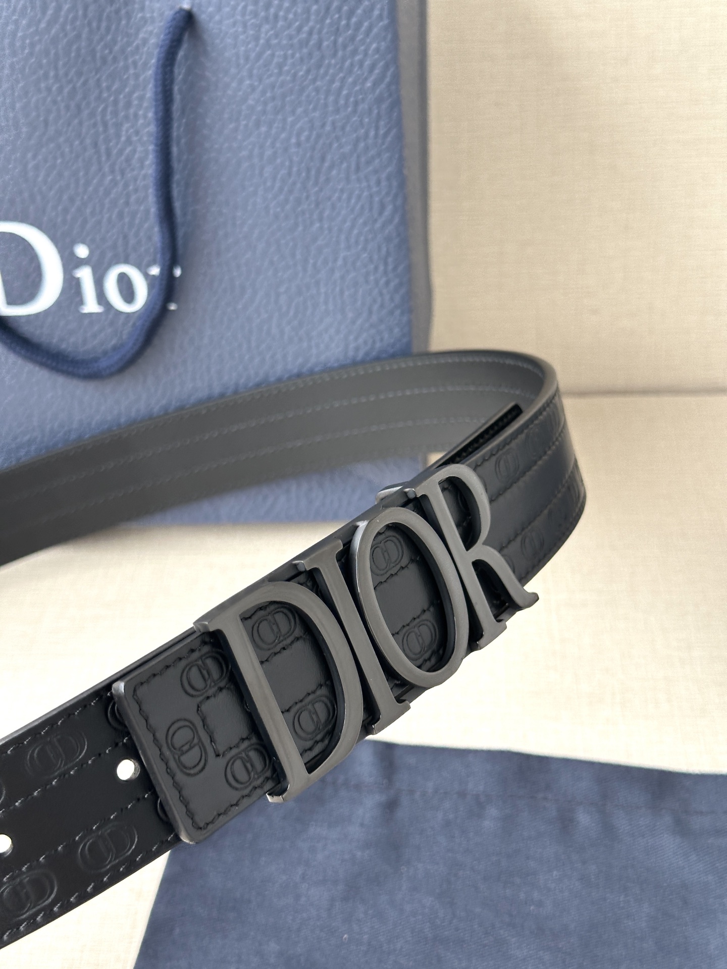 Dior Leather Belt Top Grain Leather M