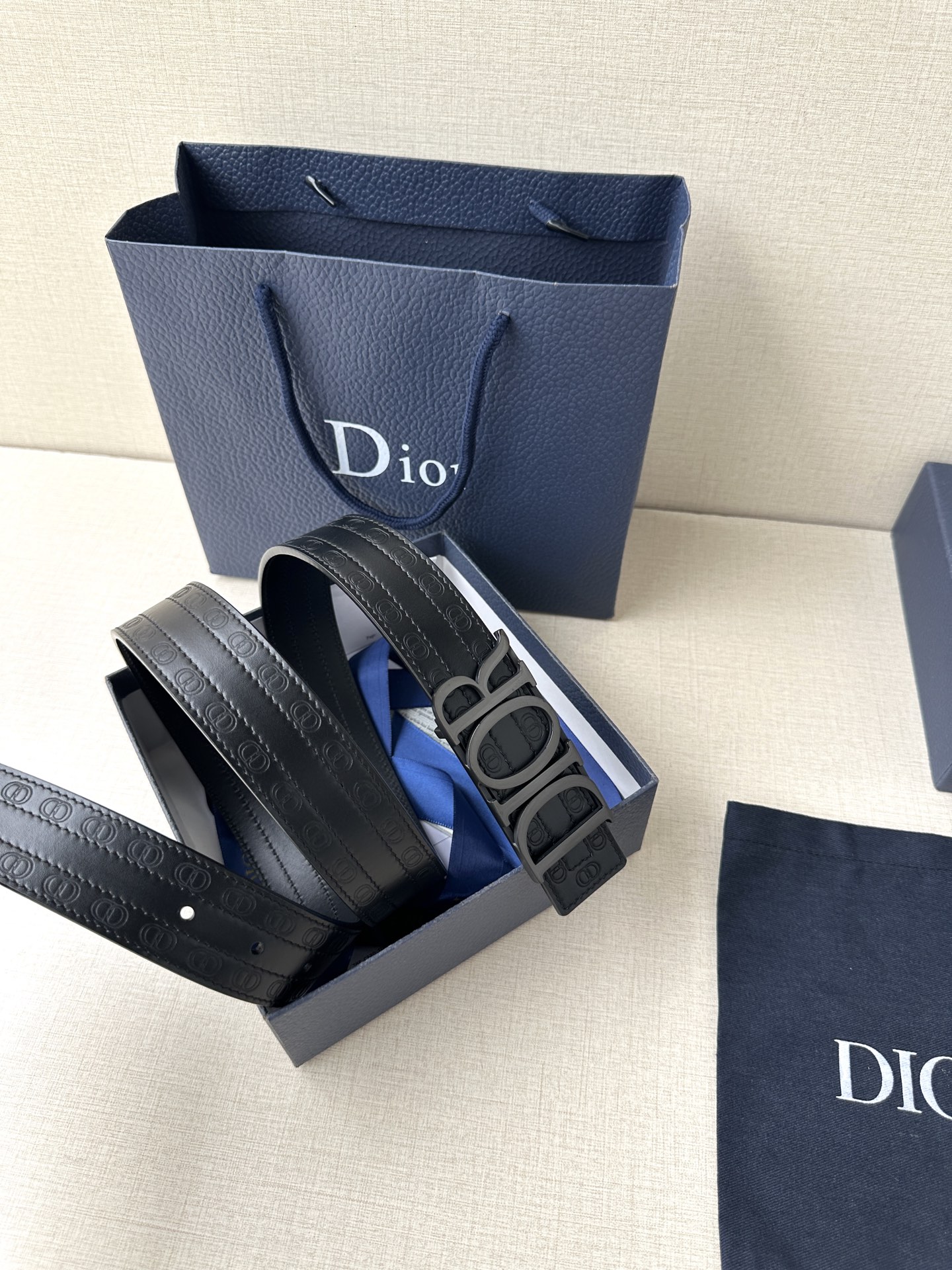 Dior Leather Belt Top Grain Leather M