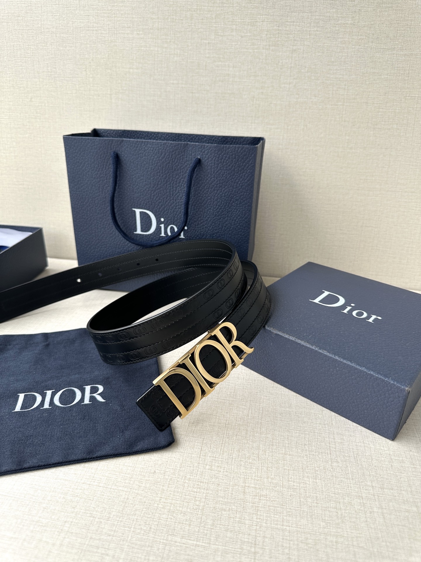 Dior Leather Belt Top Grain Leather M
