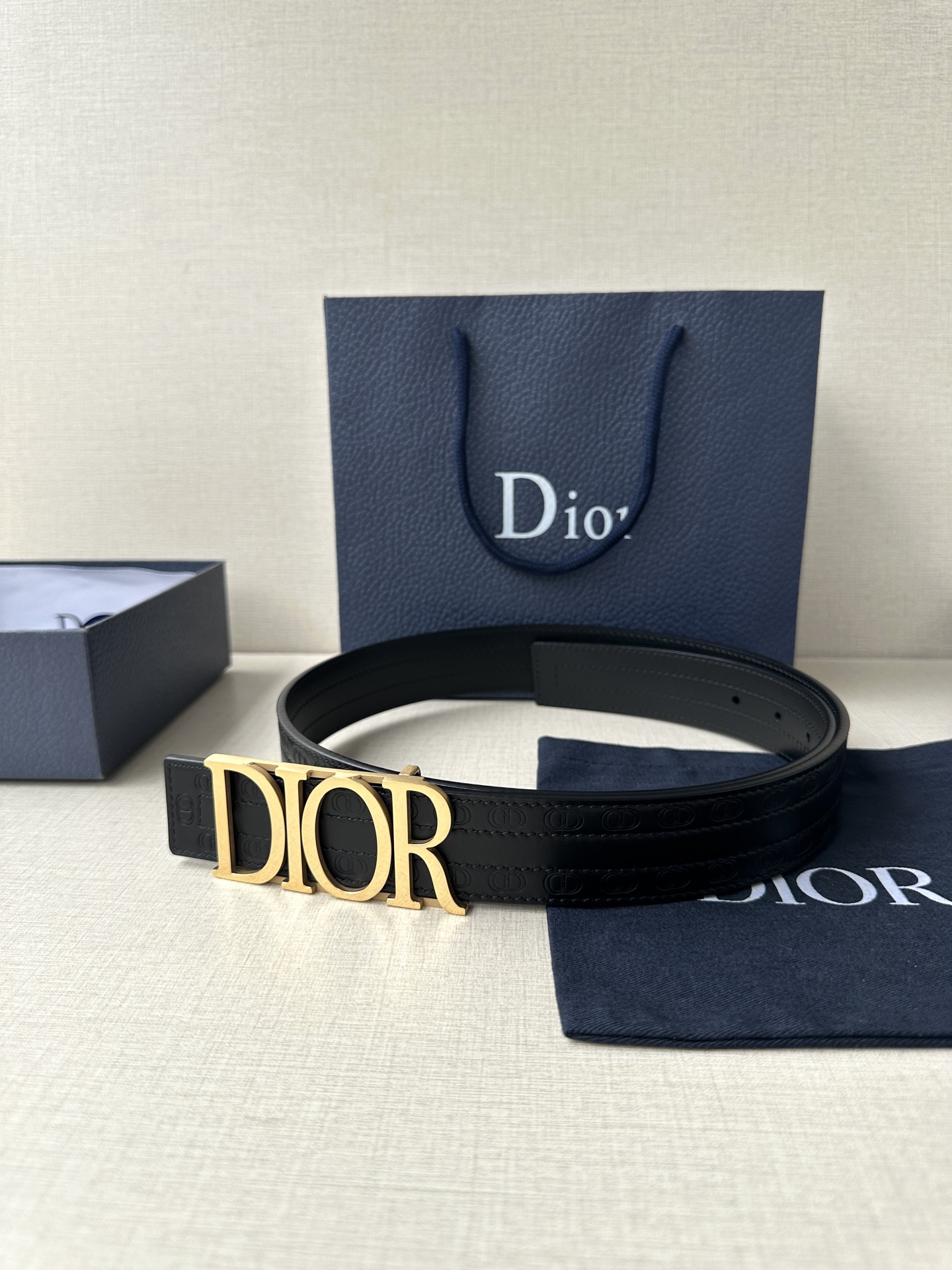 Dior Leather Belt Top Grain Leather M