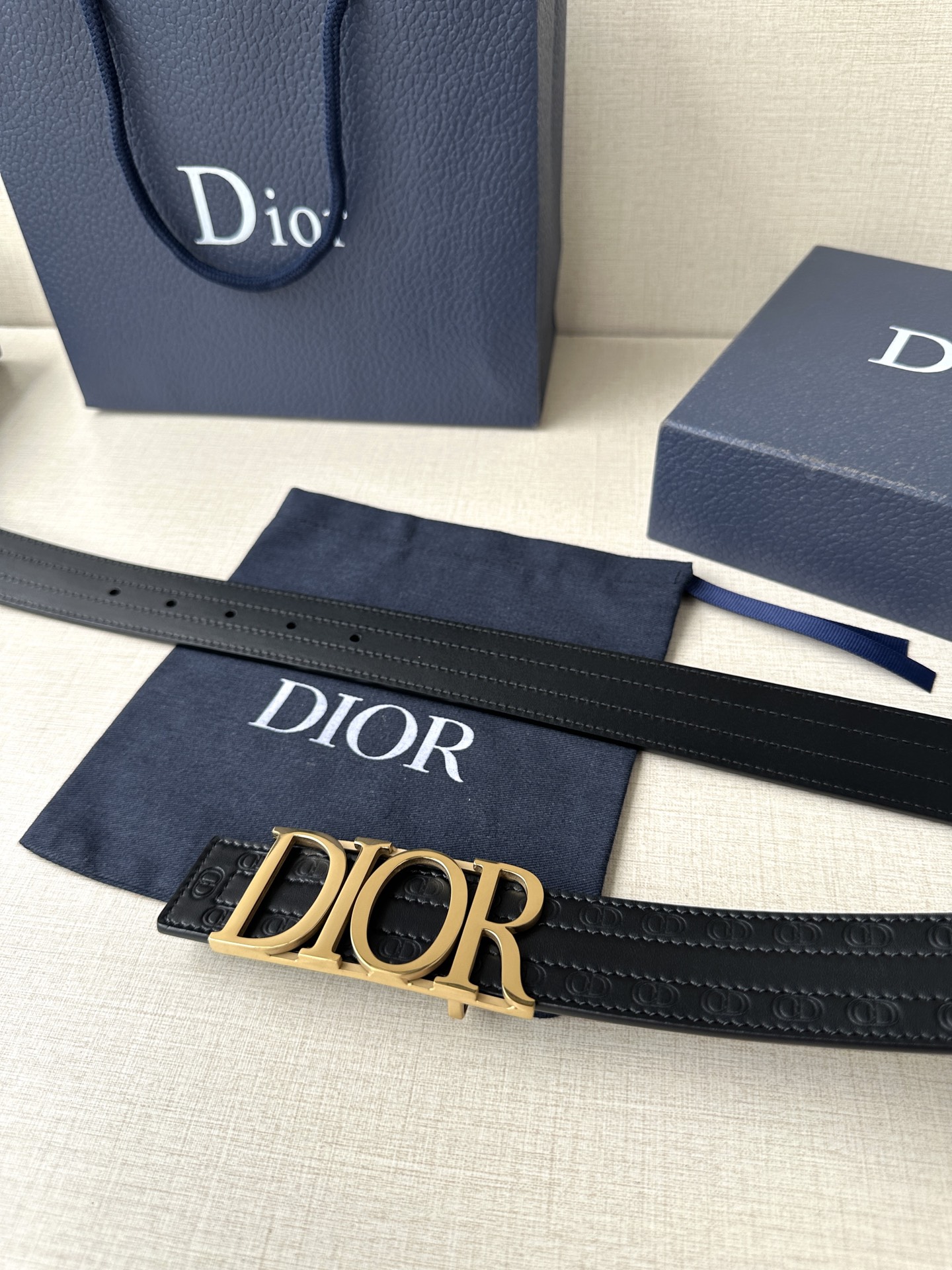 Dior Leather Belt Top Grain Leather M