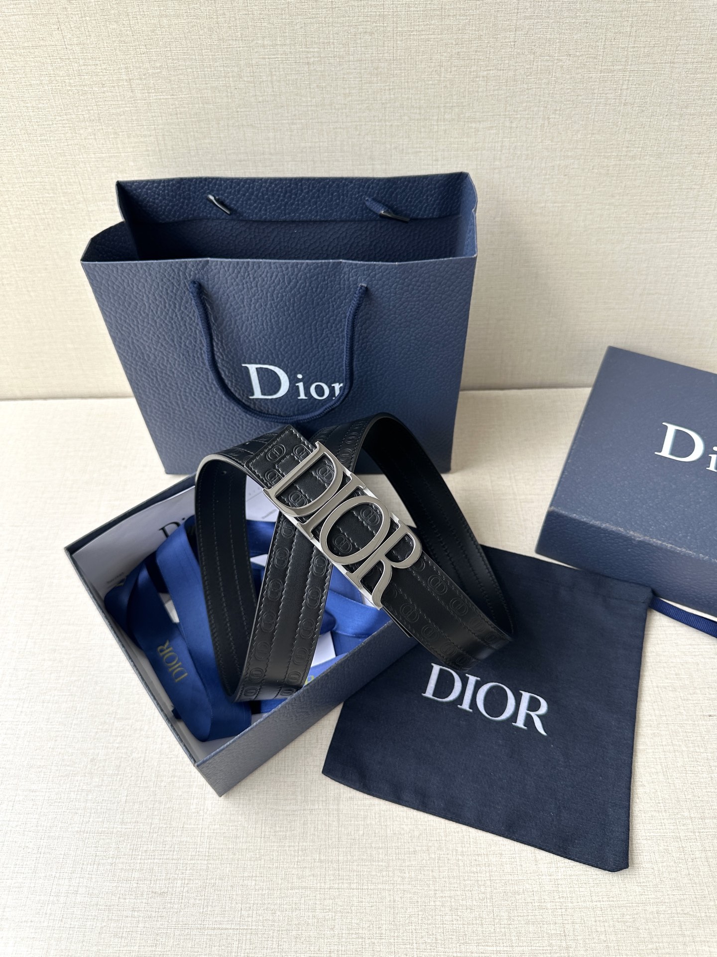 Dior Leather Belt Top Grain Leather M