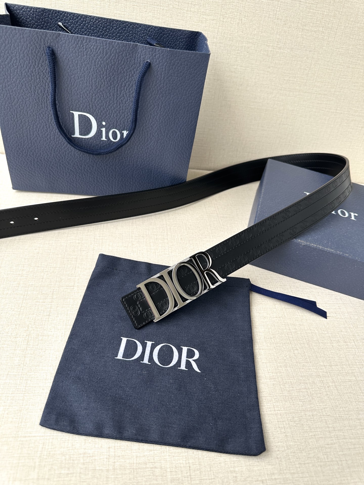 Dior Leather Belt Top Grain Leather M