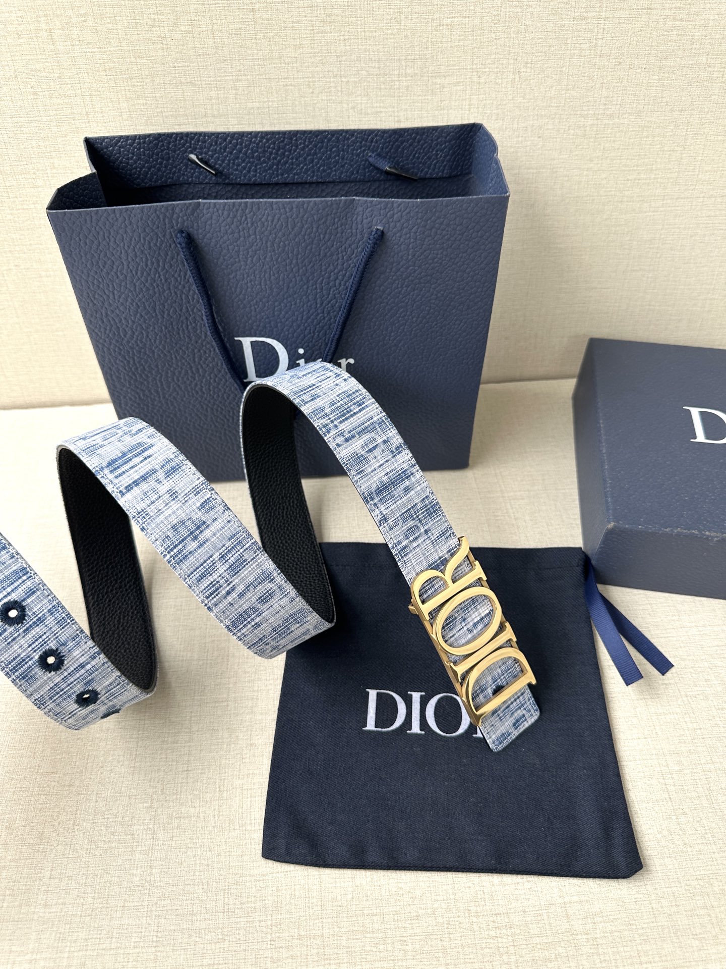 Dior Leather Belt Top Grain Leather M