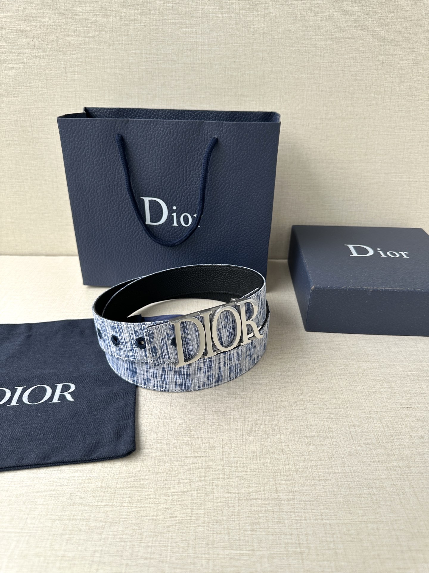 Dior Leather Belt Top Grain Leather M