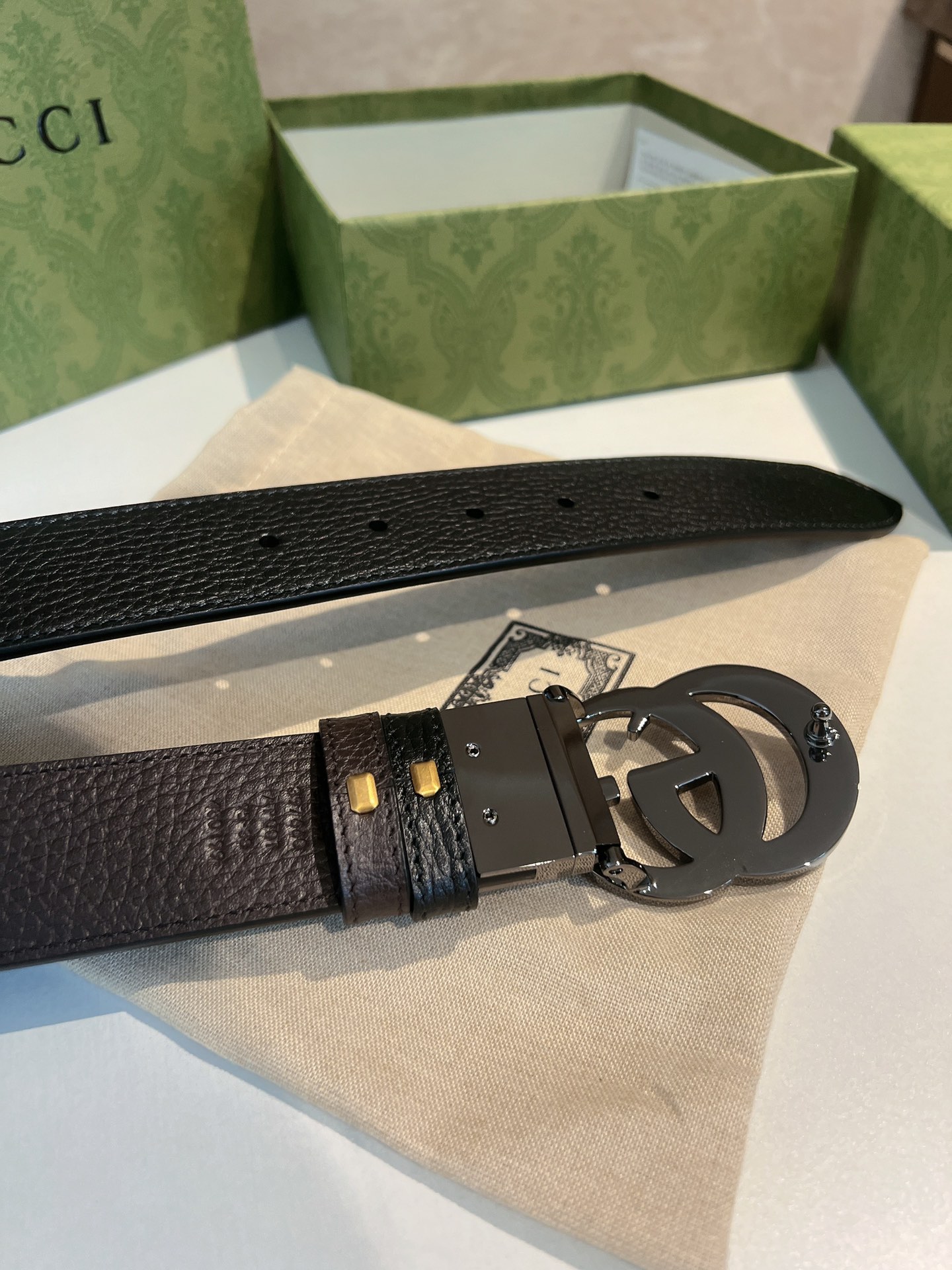 Gucci Male Basic Belt Cow Leather 40mm