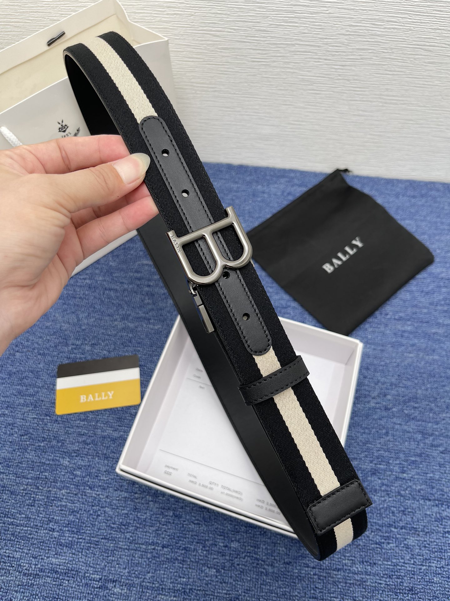 Bally Male Leather Belt Cow Leather