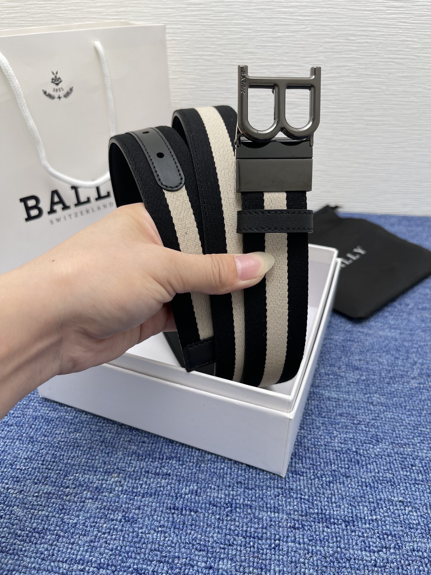 Bally Male Leather Belt Cow Leather