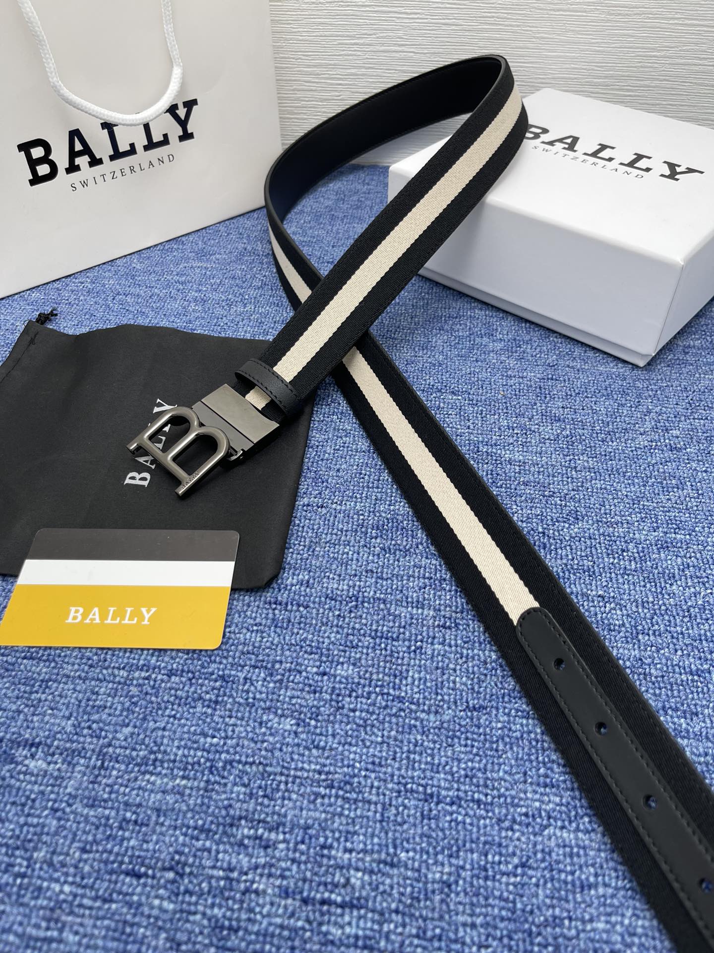 Bally Male Leather Belt Cow Leather