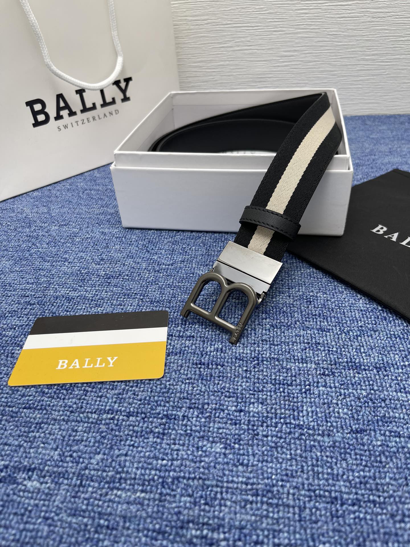 Bally Male Leather Belt Cow Leather