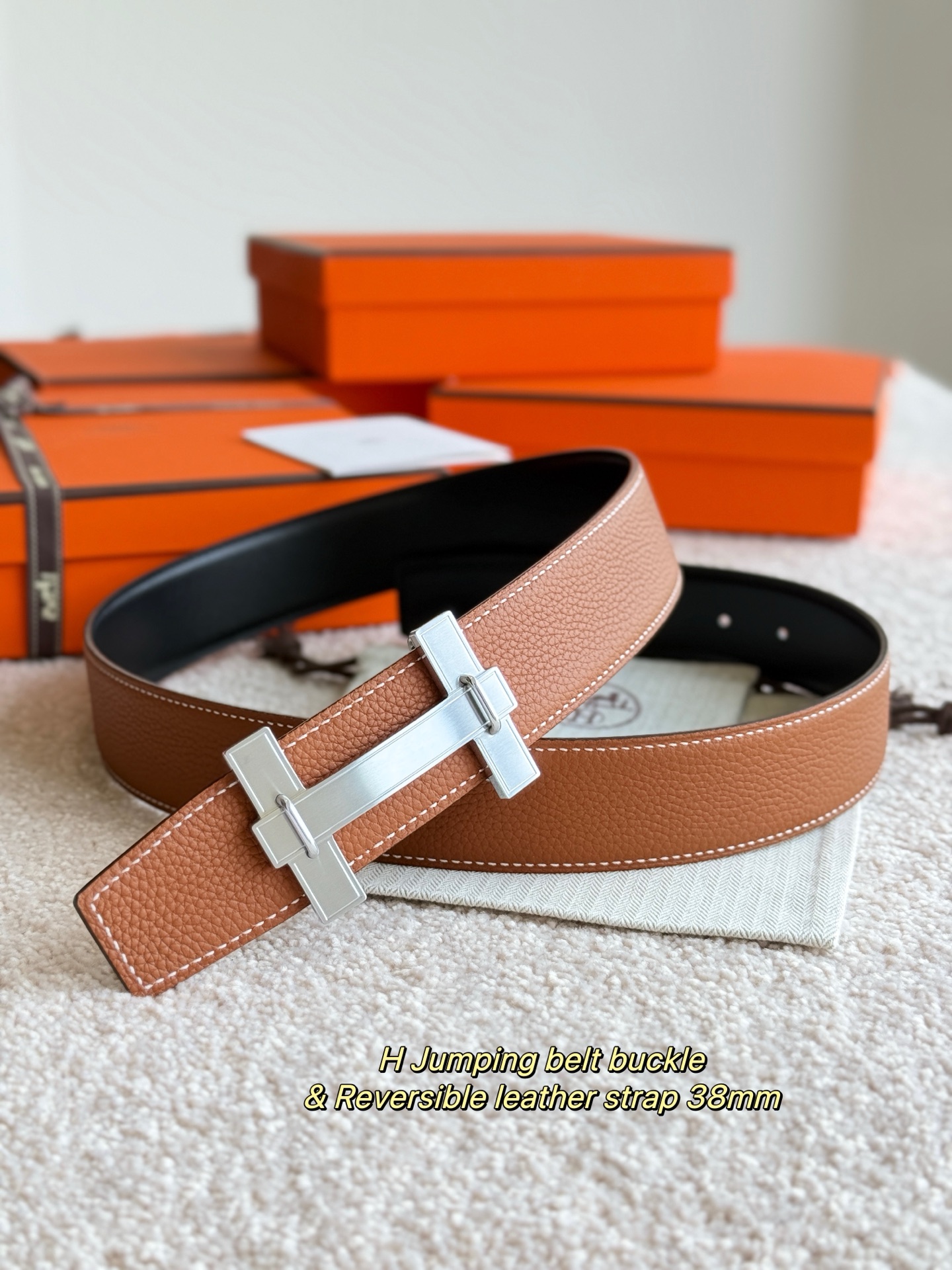 Hermès Male Basic Belt 38mm-m