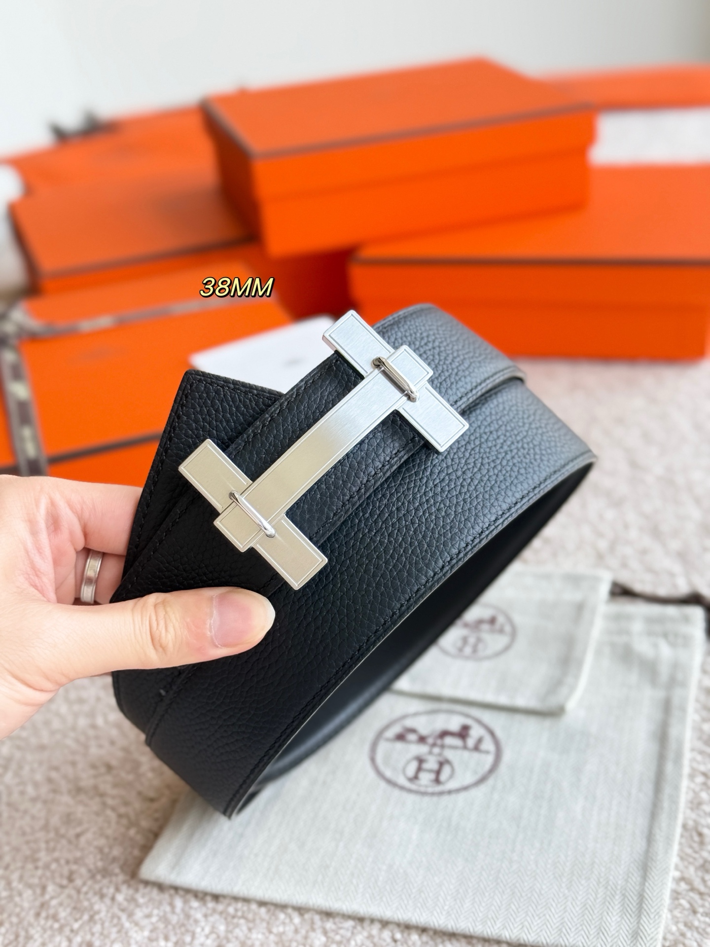 Hermès Male Basic Belt 38mm-m