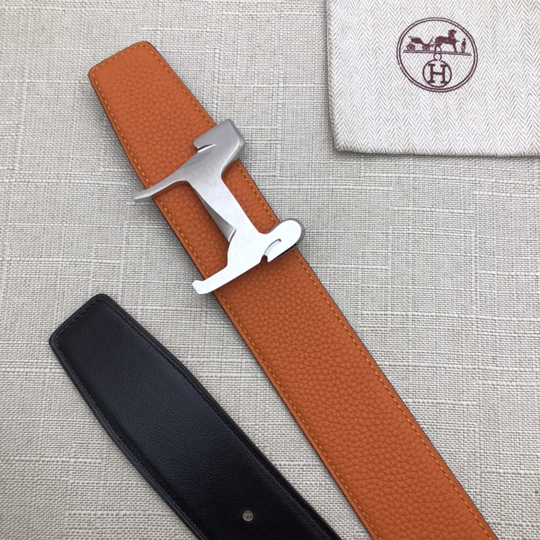 Hermès Basic Belt Top Grain Leather Black 38mm