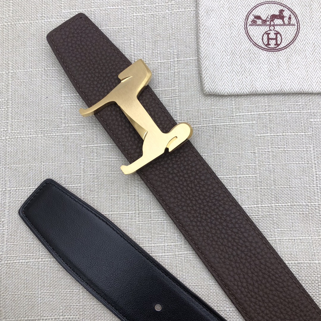 Hermès Basic Belt Top Grain Leather Black 38mm
