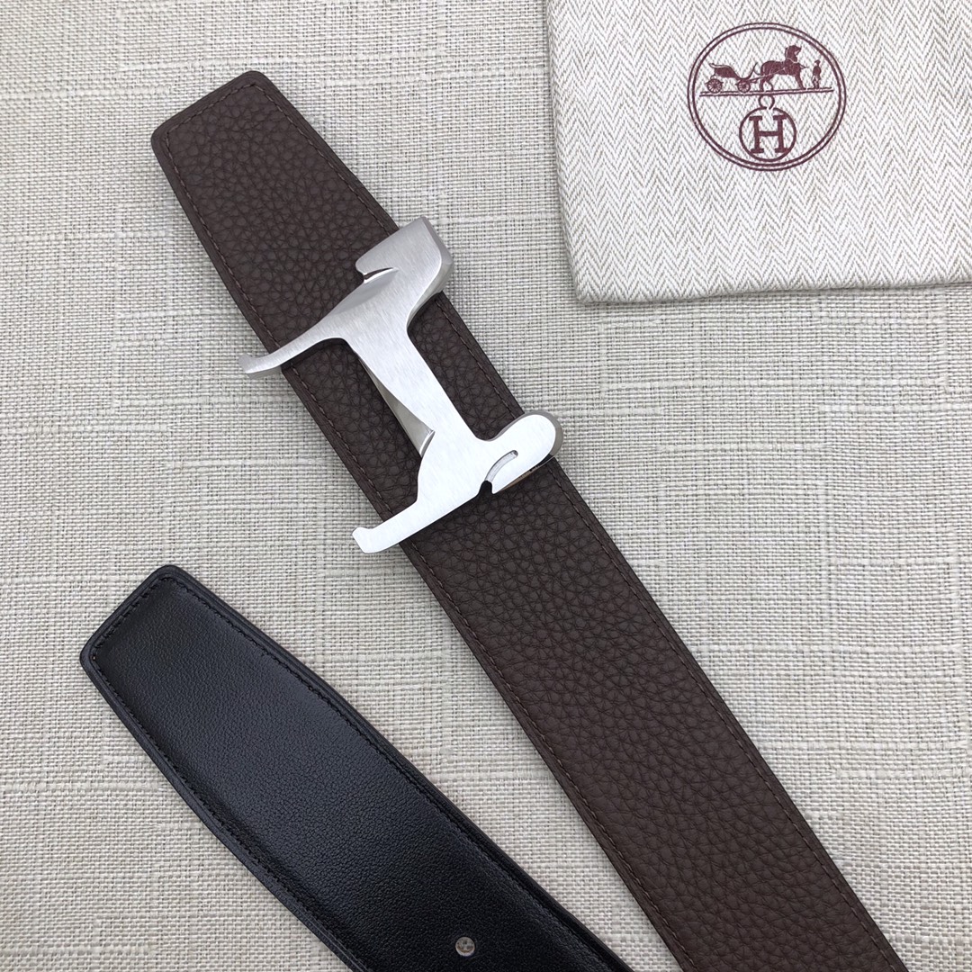 Hermès Basic Belt Top Grain Leather Black 38mm