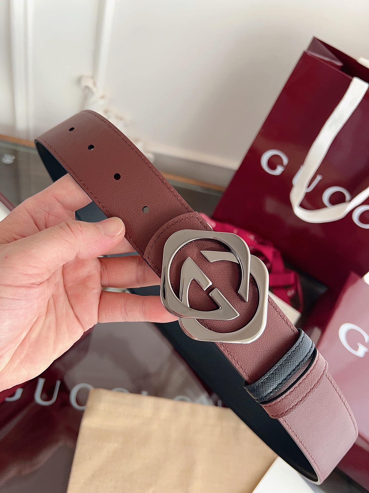 Gucci Male Basic Belt Cow Leather Black M