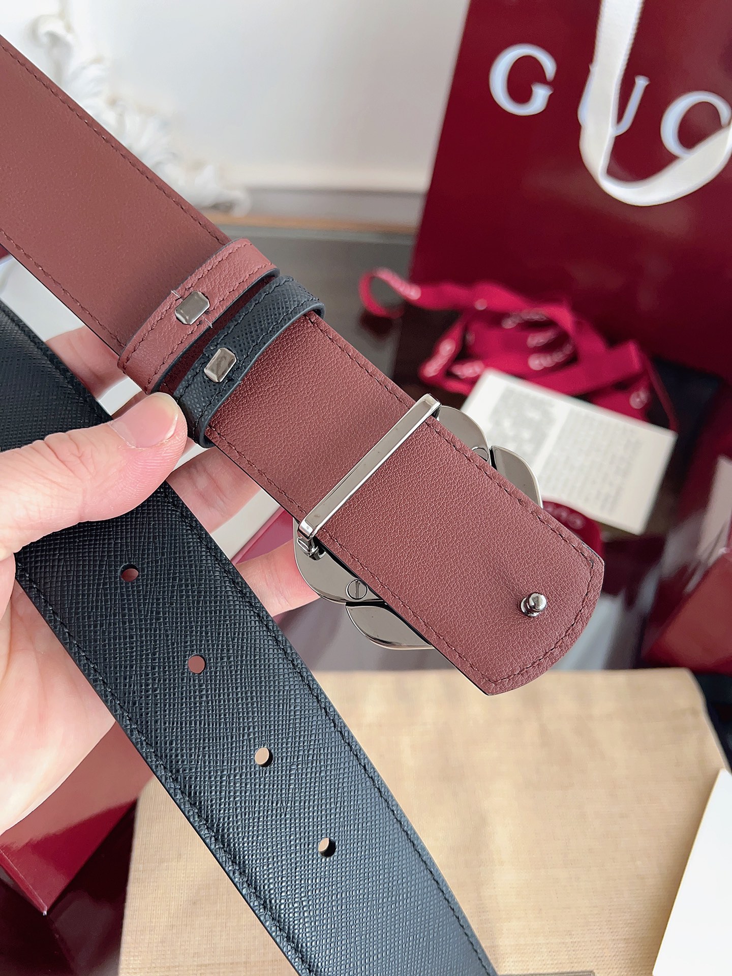 Gucci Male Basic Belt Cow Leather Black M