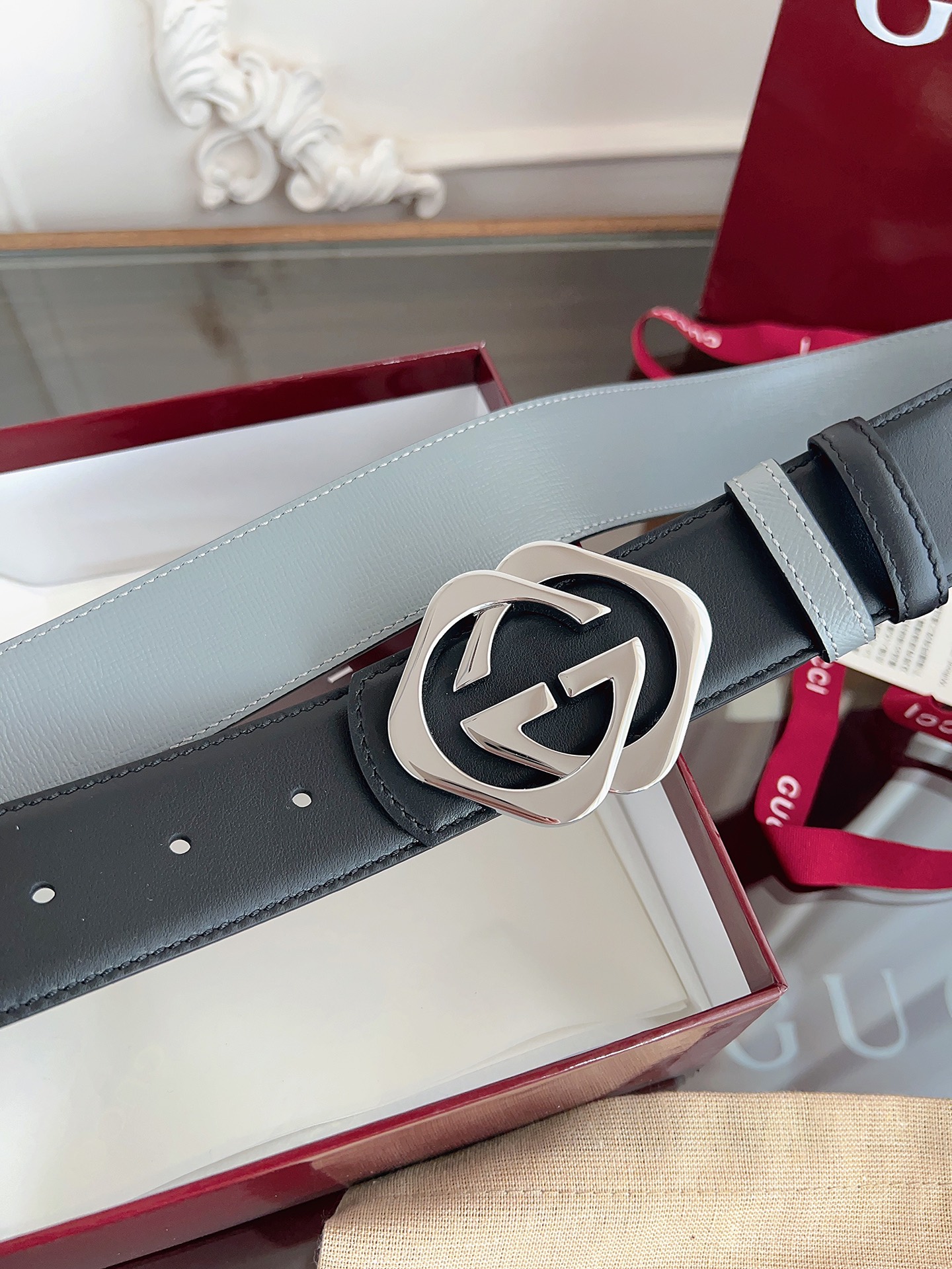 Gucci Male Basic Belt Cow Leather Black M