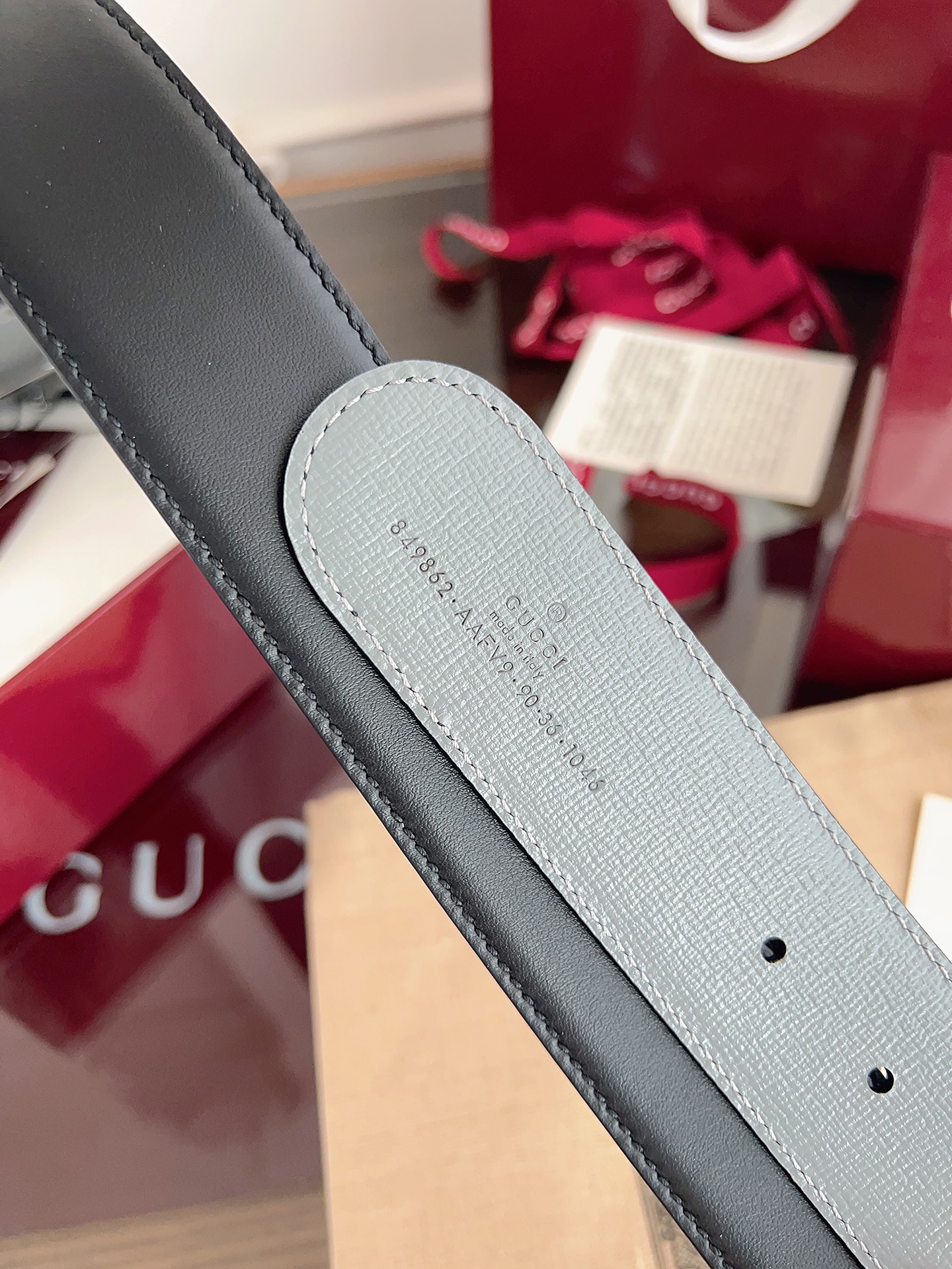 Gucci Male Basic Belt Cow Leather Black M