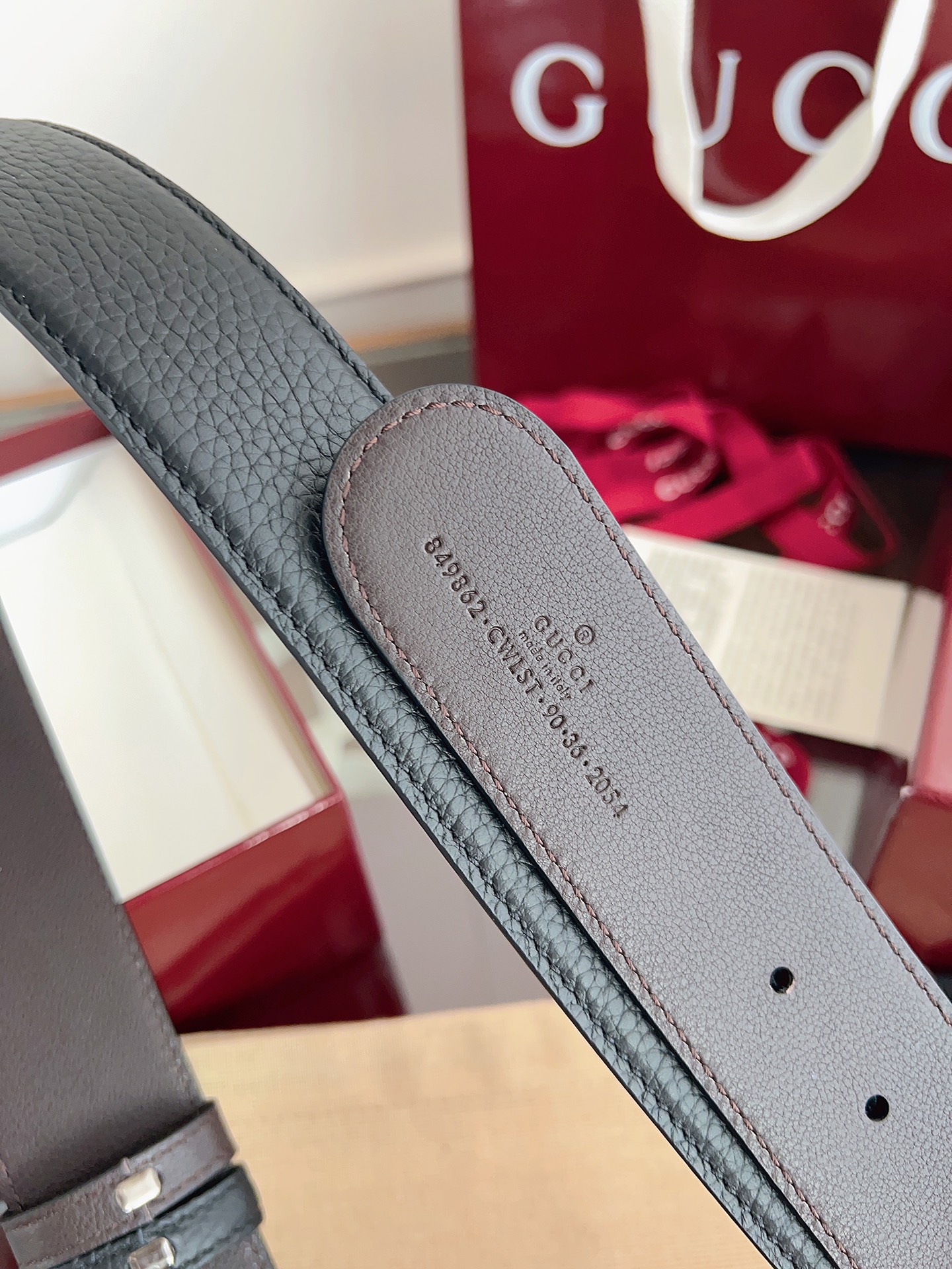 Gucci Male Basic Belt Cow Leather Black M