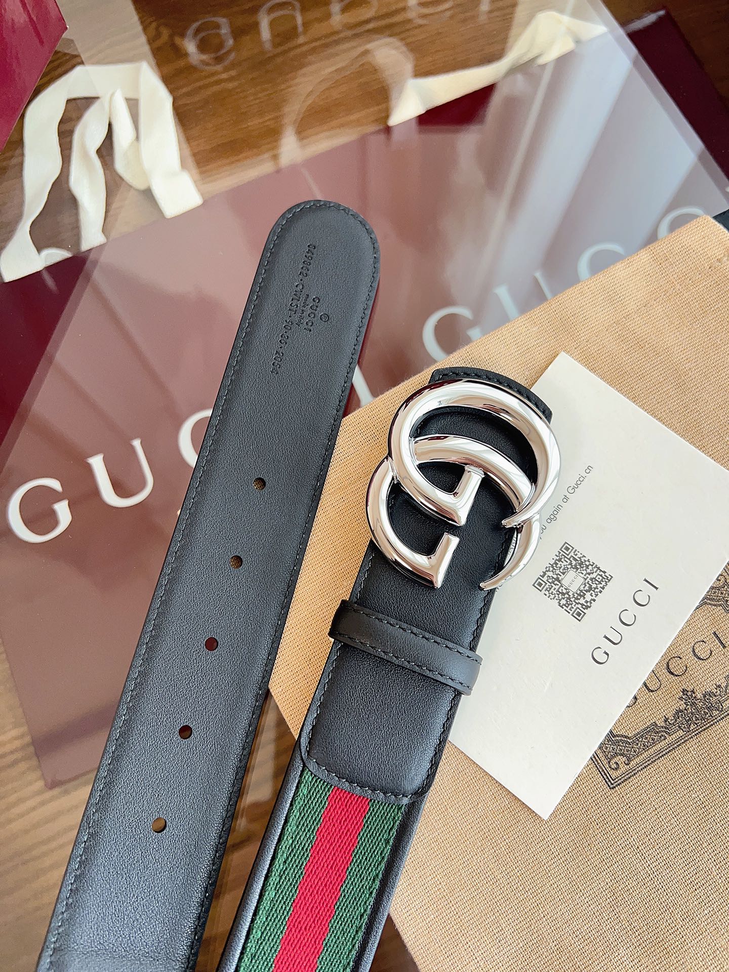 Gucci Male Basic Belt Canvas Black M