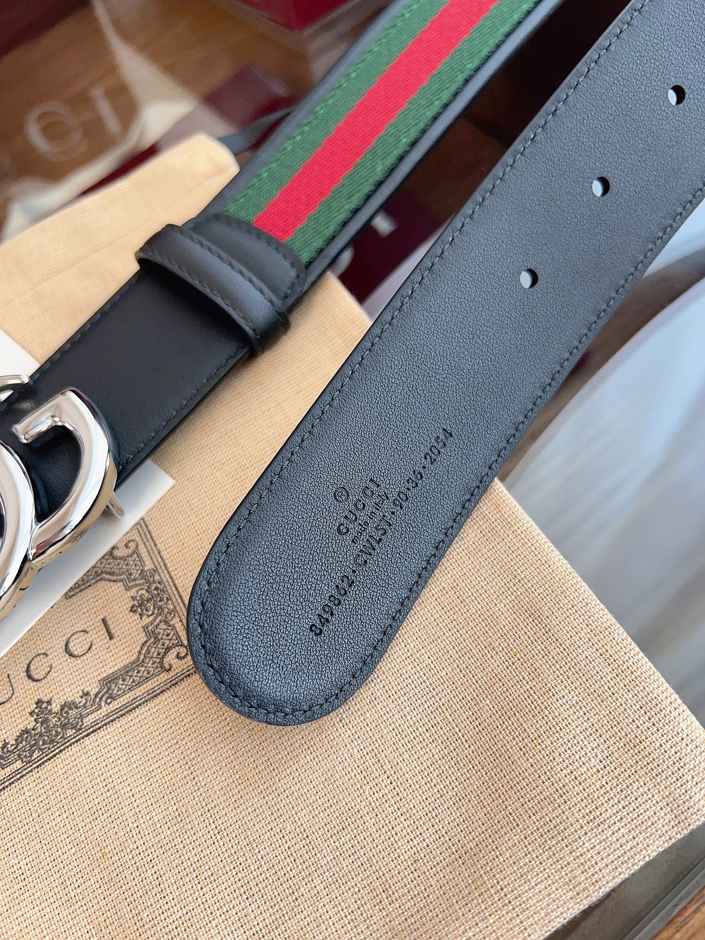 Gucci Male Basic Belt Canvas Black M
