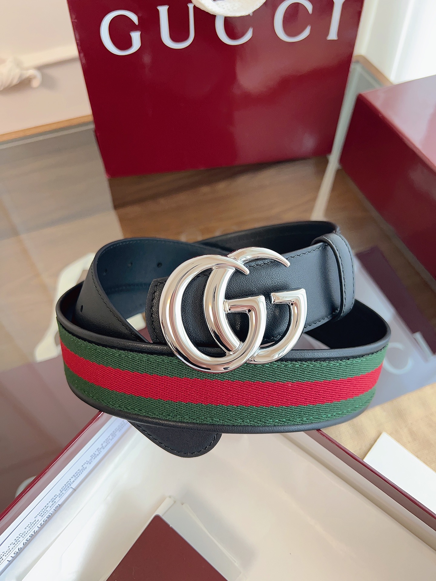 Gucci Male Basic Belt Canvas Black M