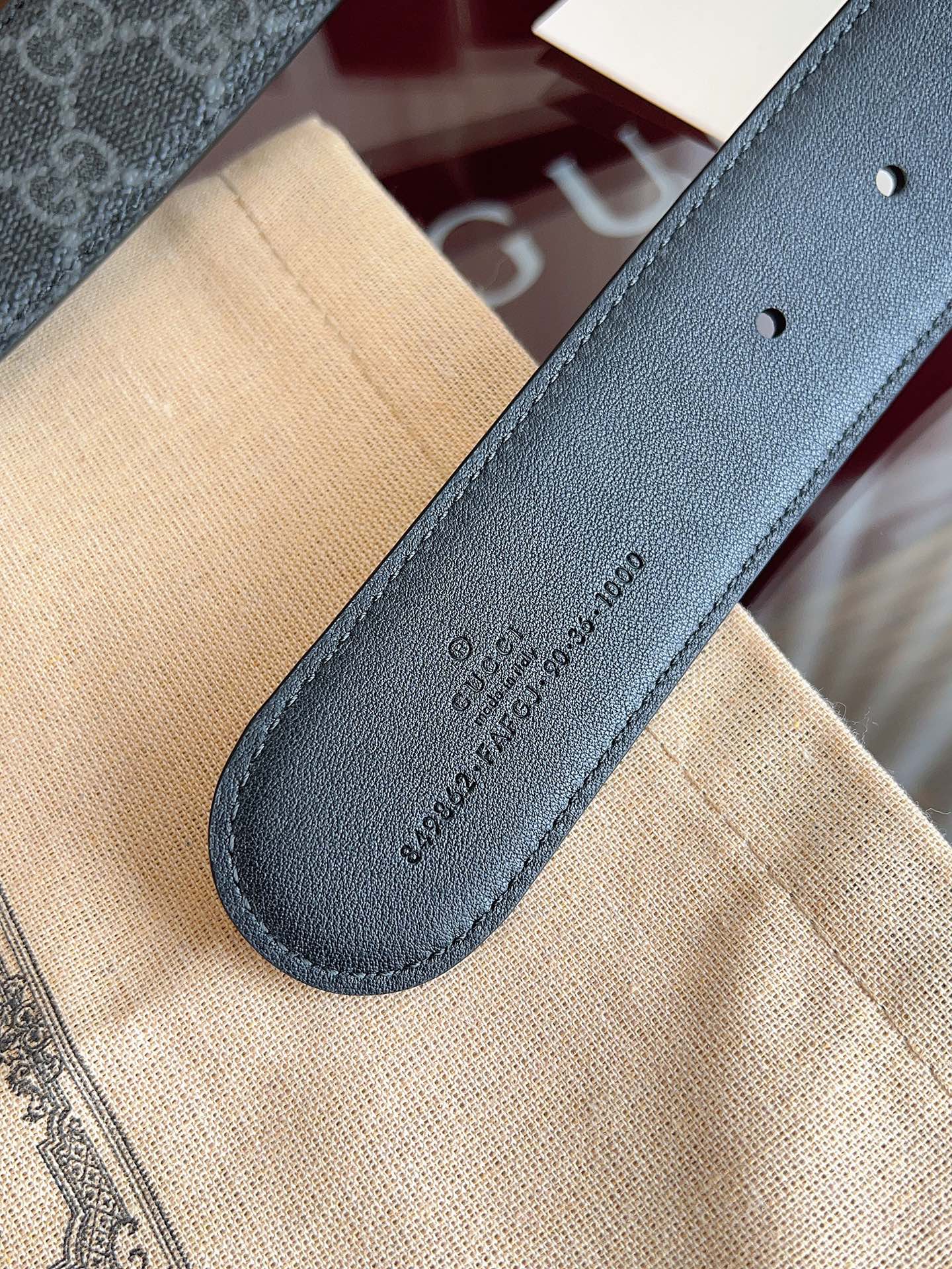 Gucci Male Basic Belt Canvas Black S-m