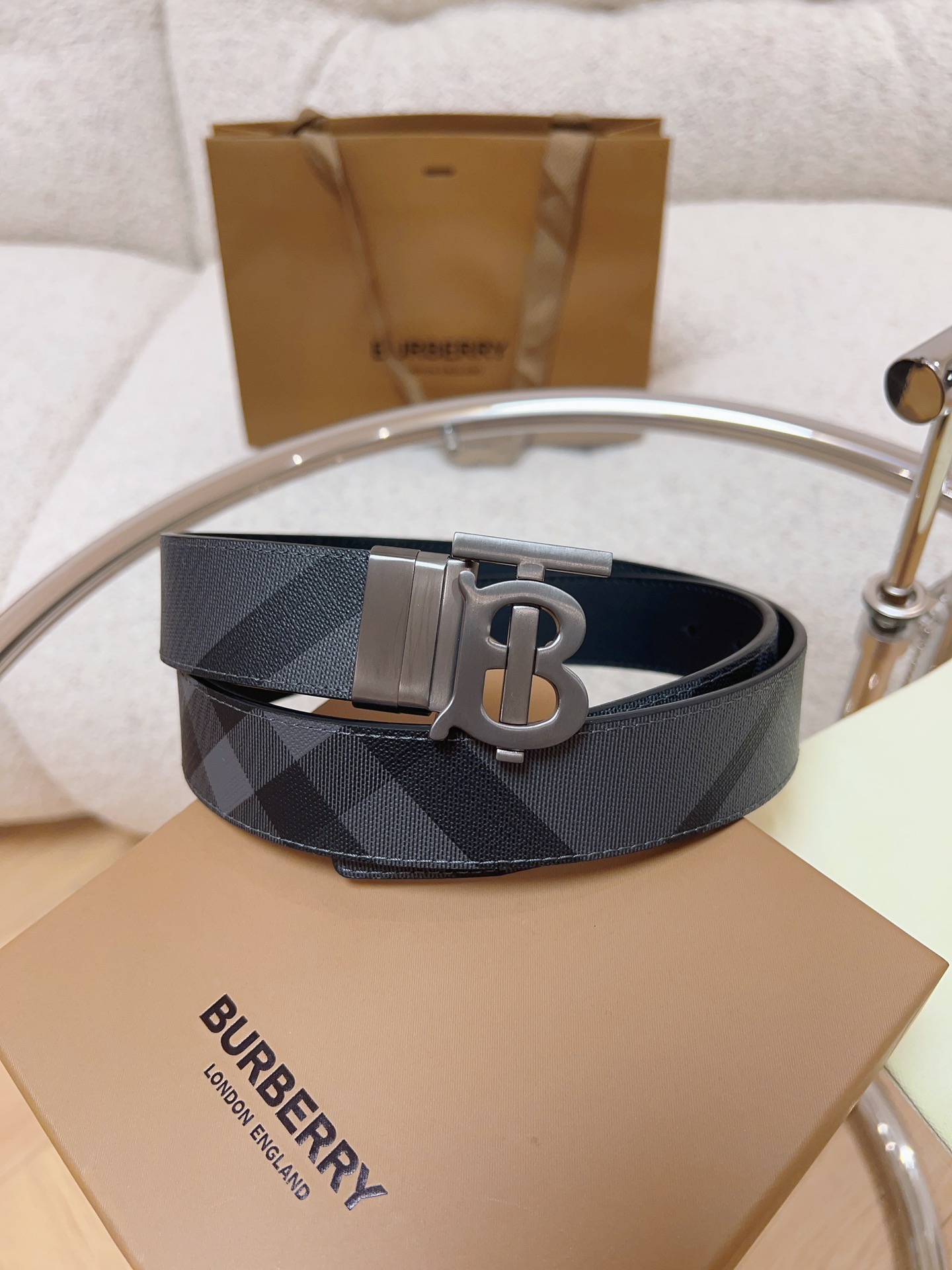 Burberry Basic Belt Cow Leather Black