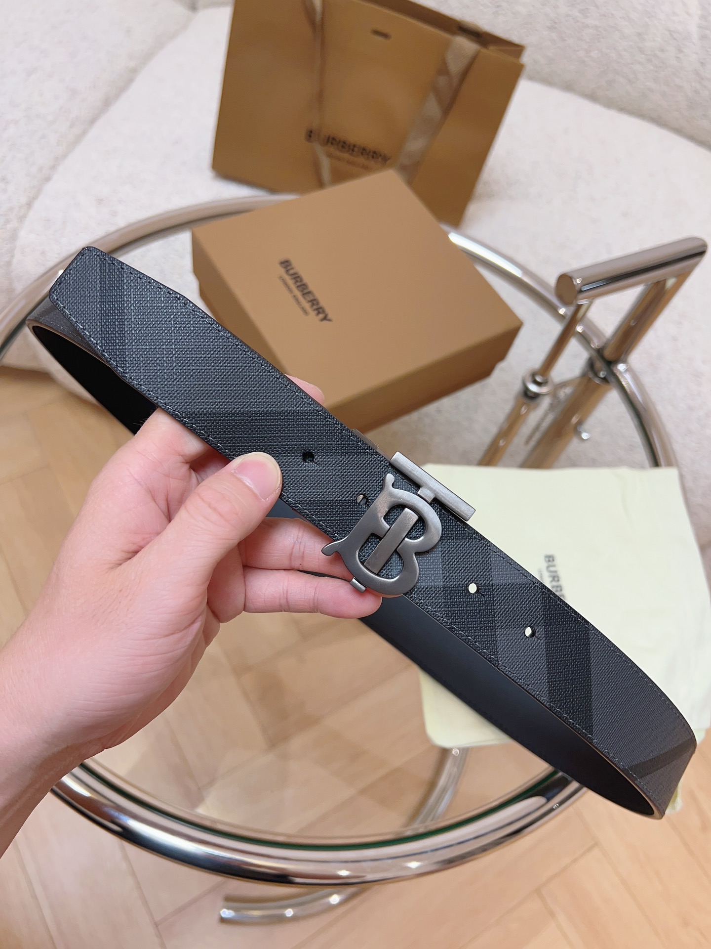 Burberry Basic Belt Cow Leather Black