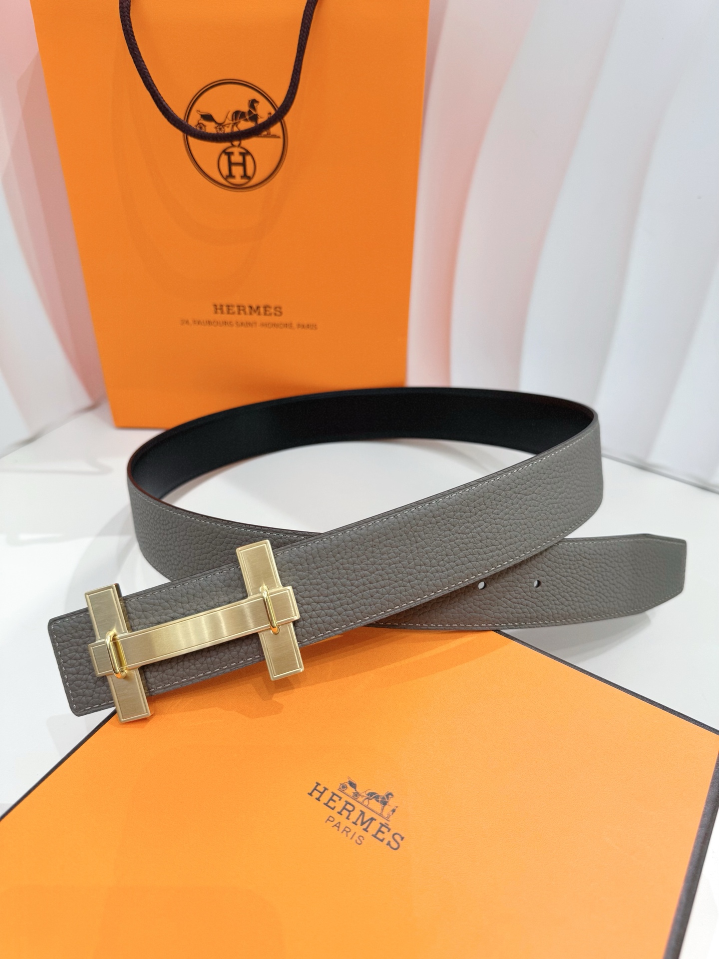 Hermès Leather Belt S-m