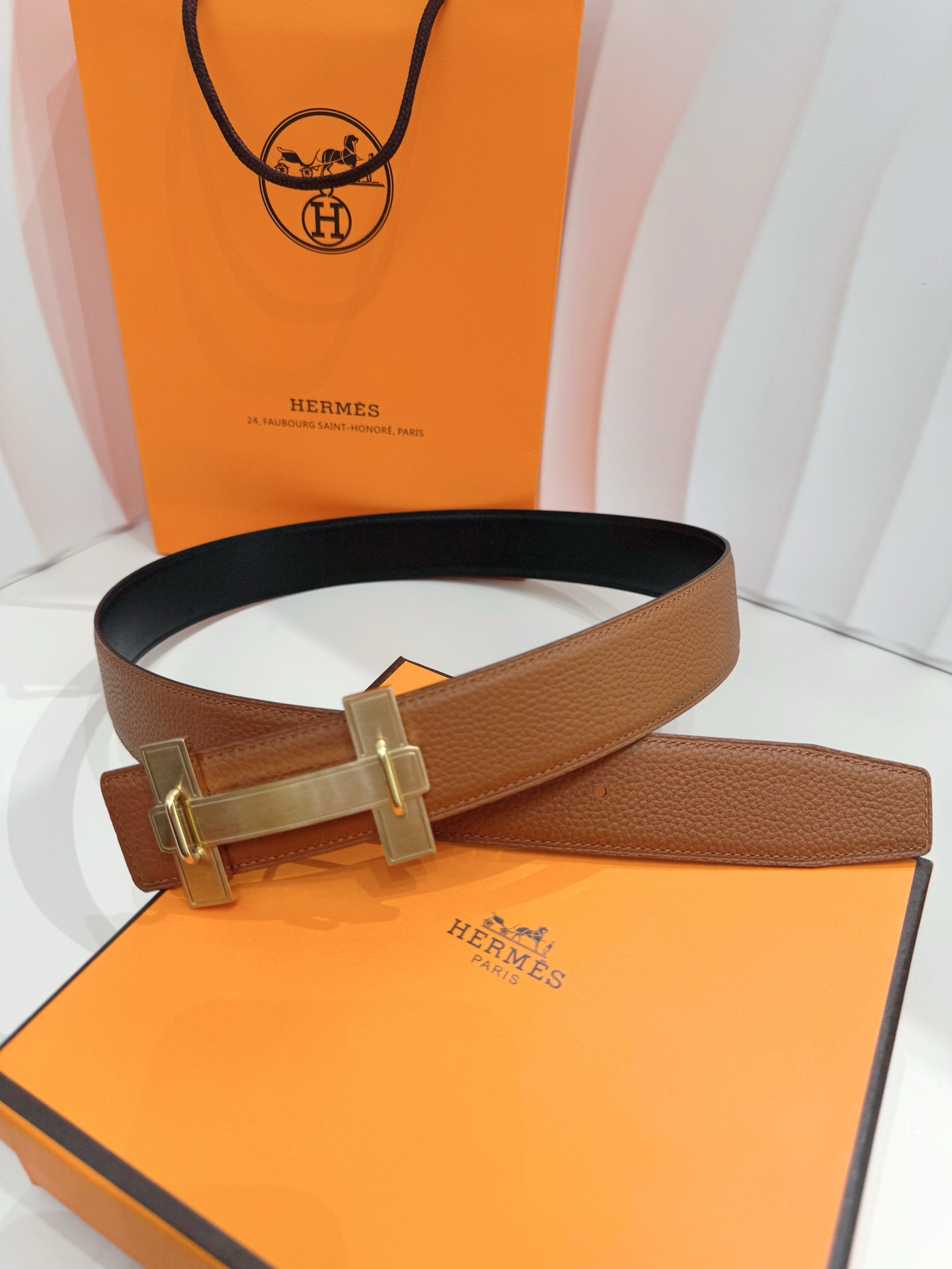 Hermès Leather Belt S-m