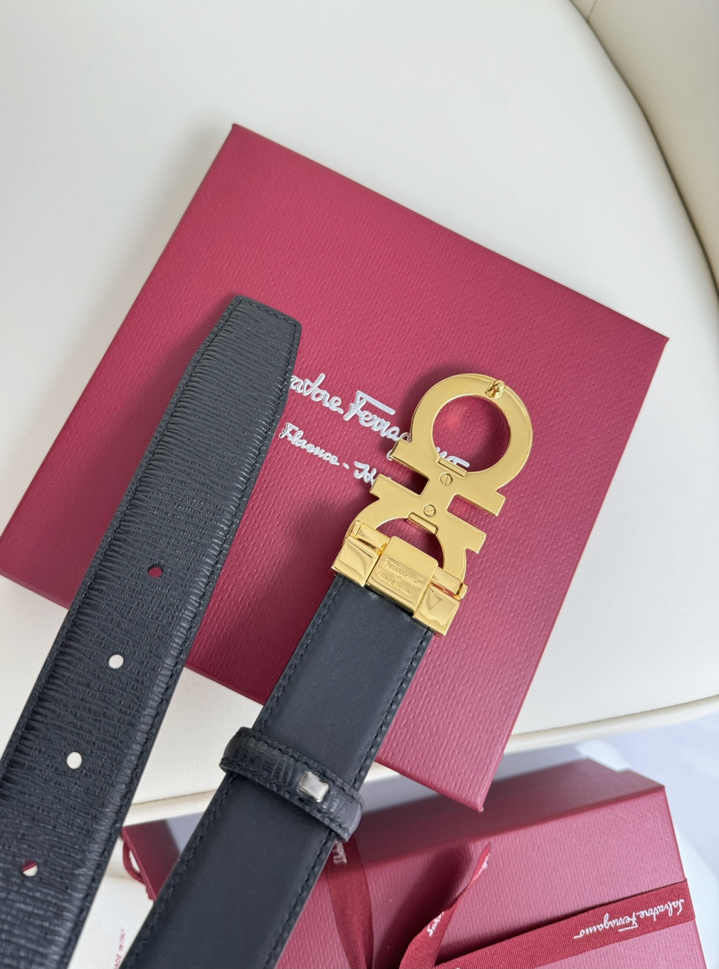 Salvatore Ferragamo Basic Belt Top Grain Leather