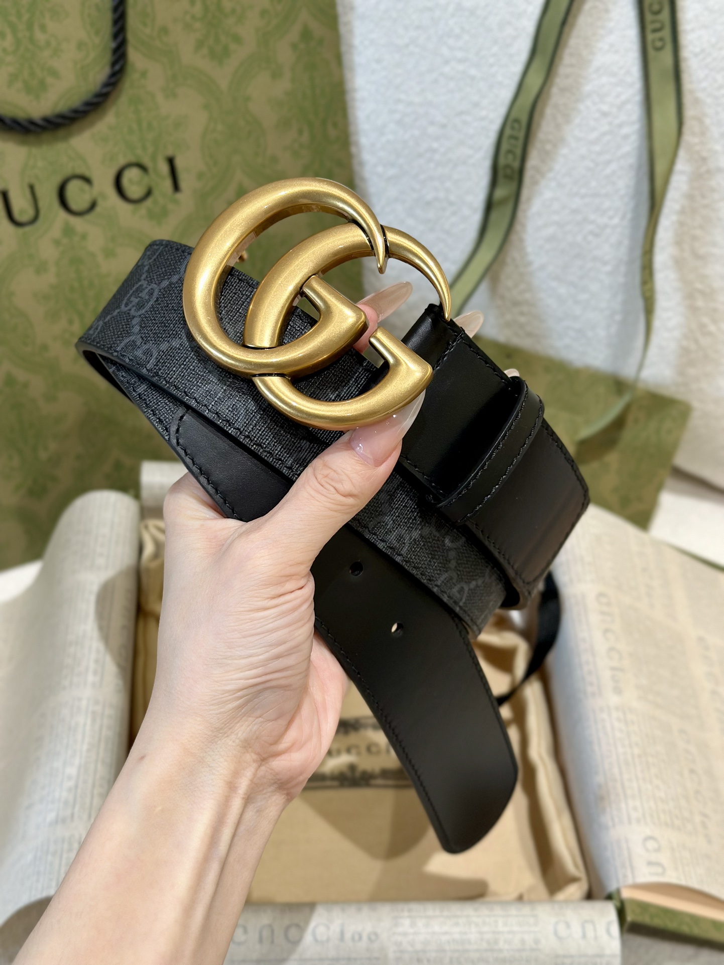 Gucci Basic Belt Cow Leather M