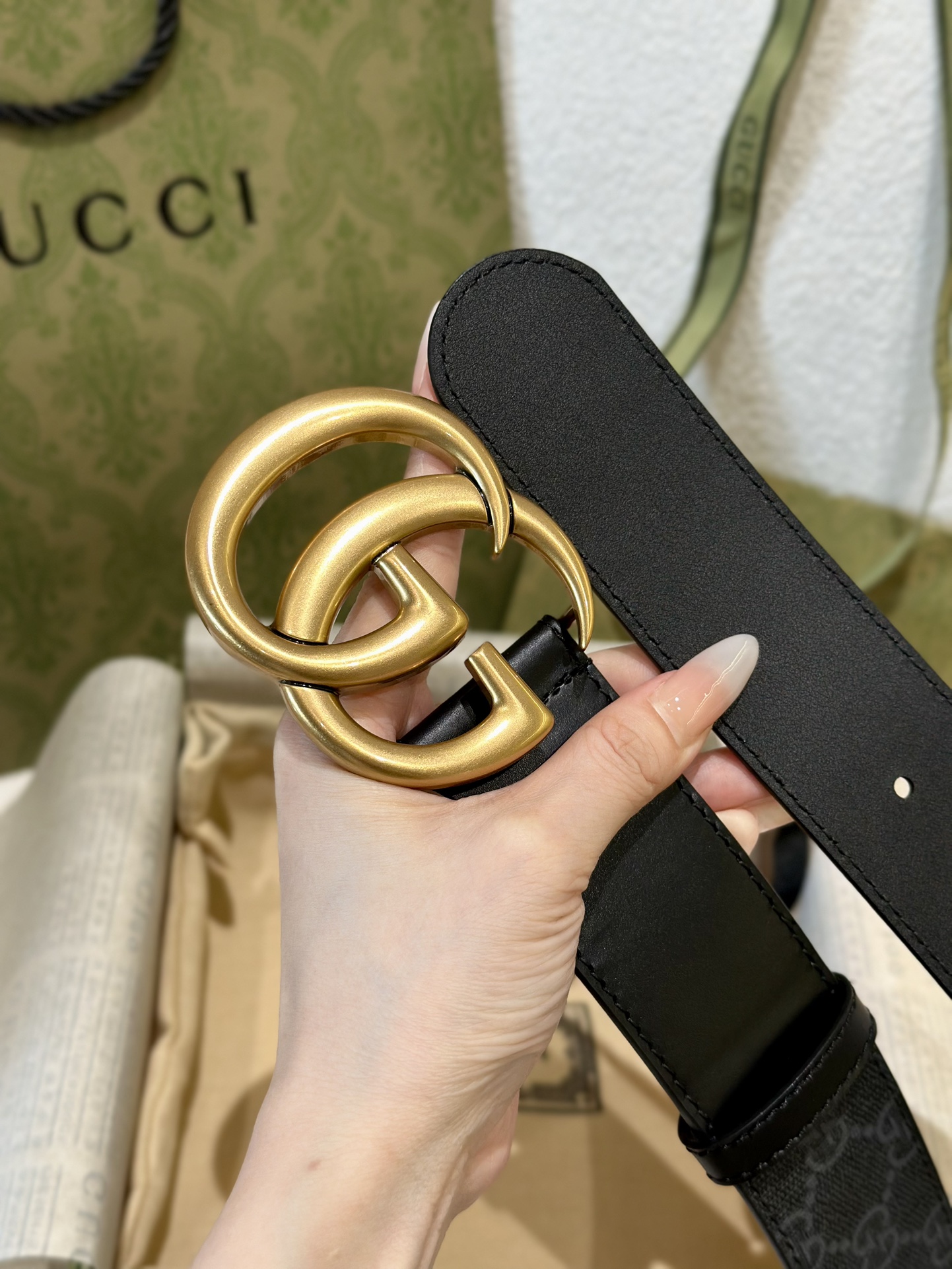 Gucci Basic Belt Cow Leather M