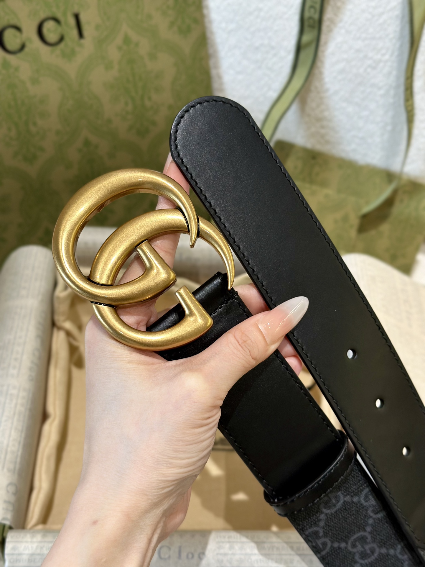 Gucci Basic Belt Cow Leather M