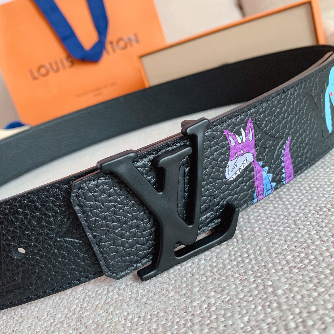 Louis Vuitton Male Basic Belt Cow Leather S-m-l