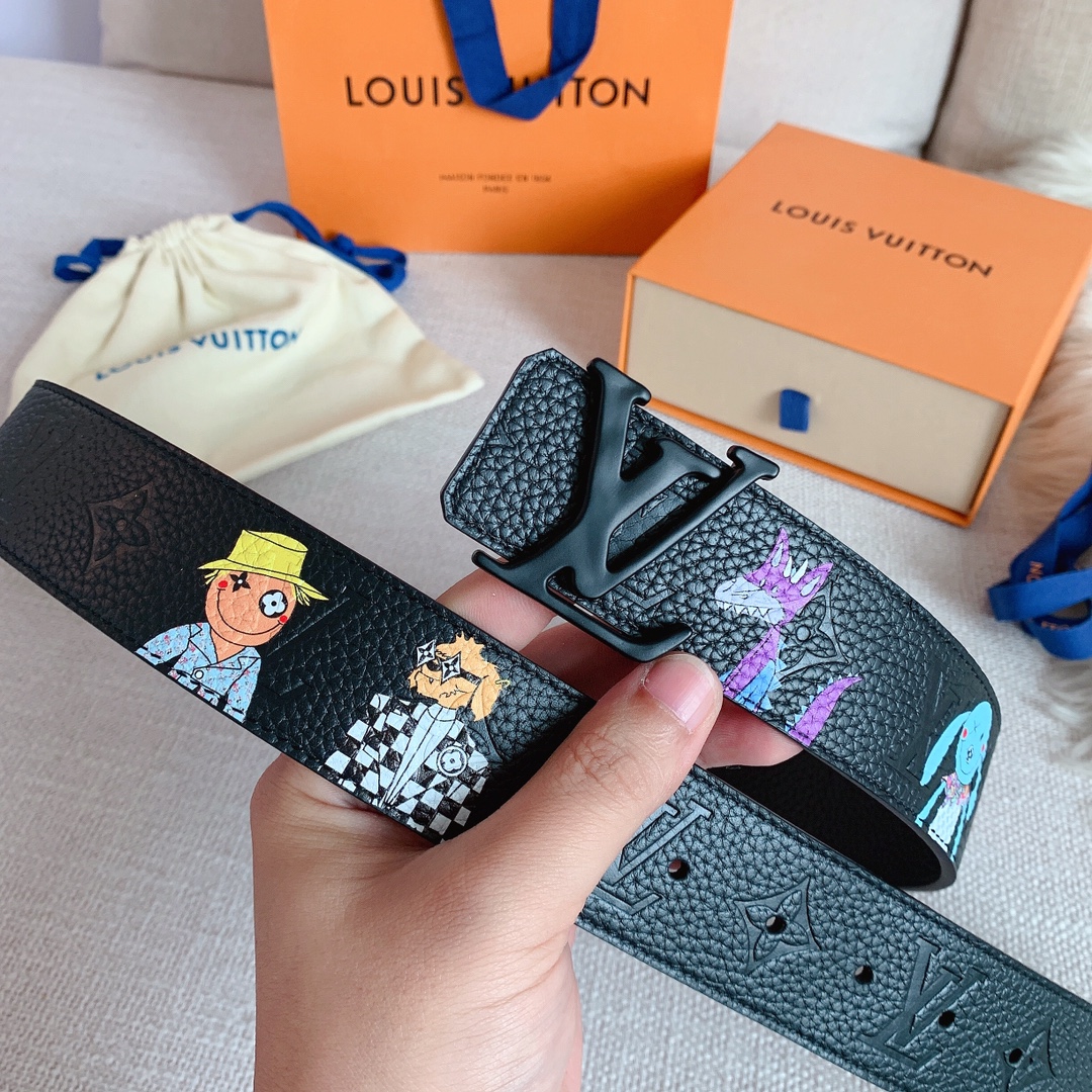 Louis Vuitton Male Basic Belt Cow Leather S-m-l