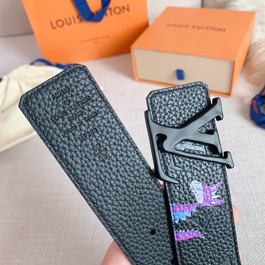 Louis Vuitton Male Basic Belt Cow Leather S-m-l