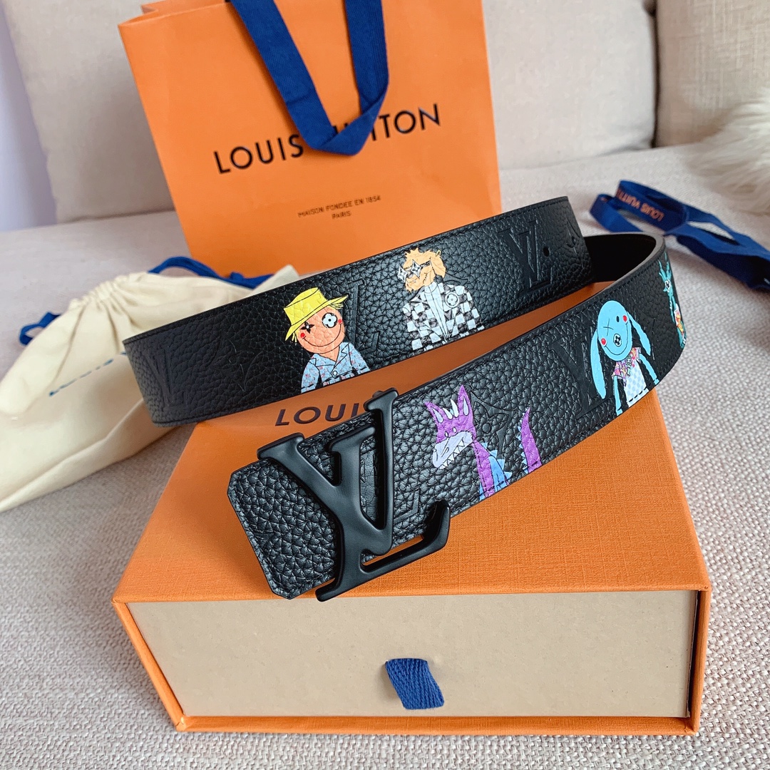 Louis Vuitton Male Basic Belt Cow Leather S-m-l