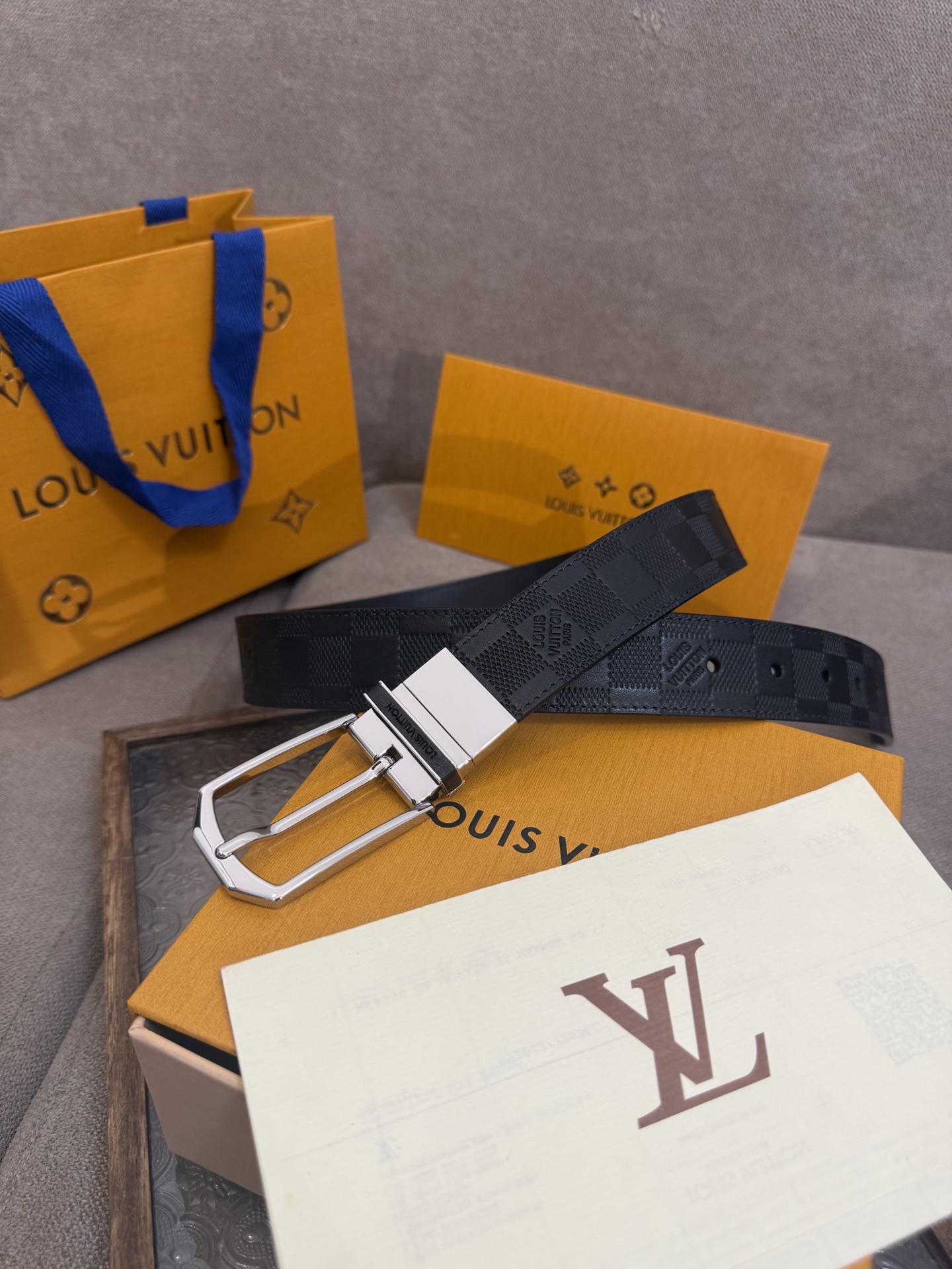 Louis Vuitton Basic Belt Cow Leather 14515-l-m