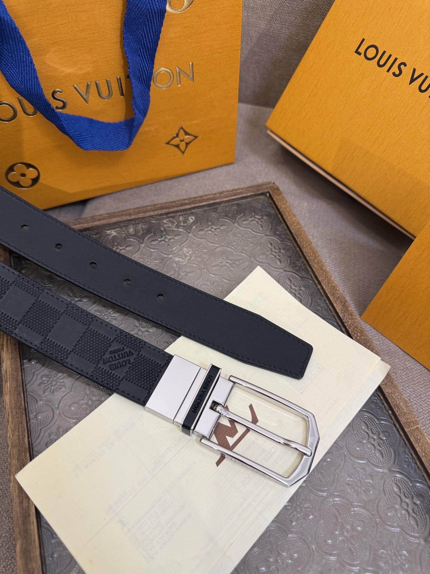 Louis Vuitton Basic Belt Cow Leather 14515-l-m